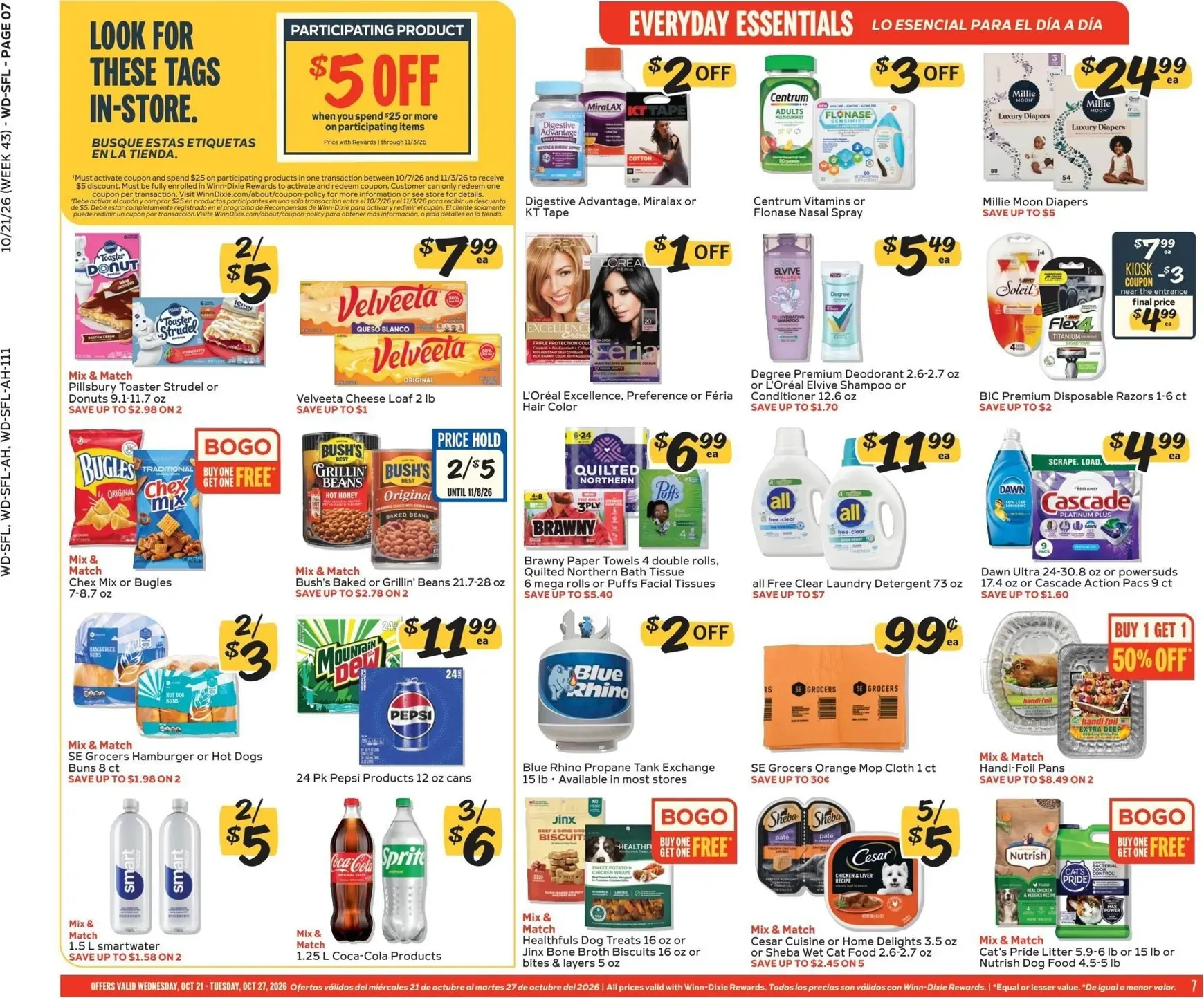 Weekly promotion Current Winn-Dixie leaflet valid from Wednesday 10/21/2026 to Tuesday 10/27/2026 spanning from October 21 to October 27 2026 - Page 7 for Catalogue 365