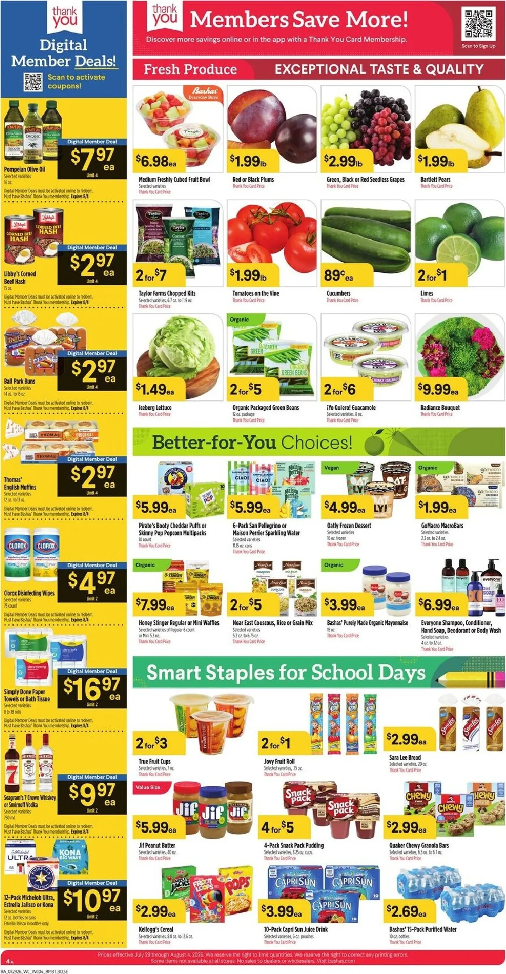 Weekly ad Current Bashas' leaflet valid from Wednesday 07/29/2026 to Tuesday 08/04/2026 from July 29 to August 4 2026 - Page 4