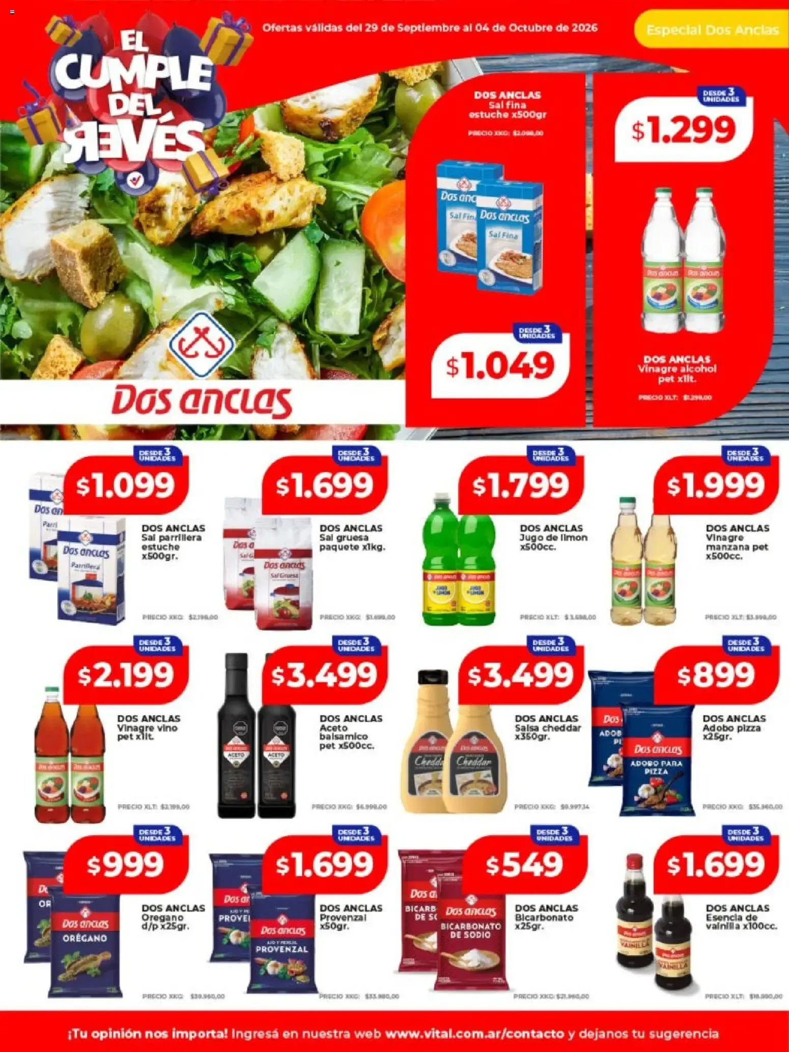 Ofertas de Vital - El Cumple del Revés 29 de septiembre al 4 de octubre 2026 - Página 19 del catálogo