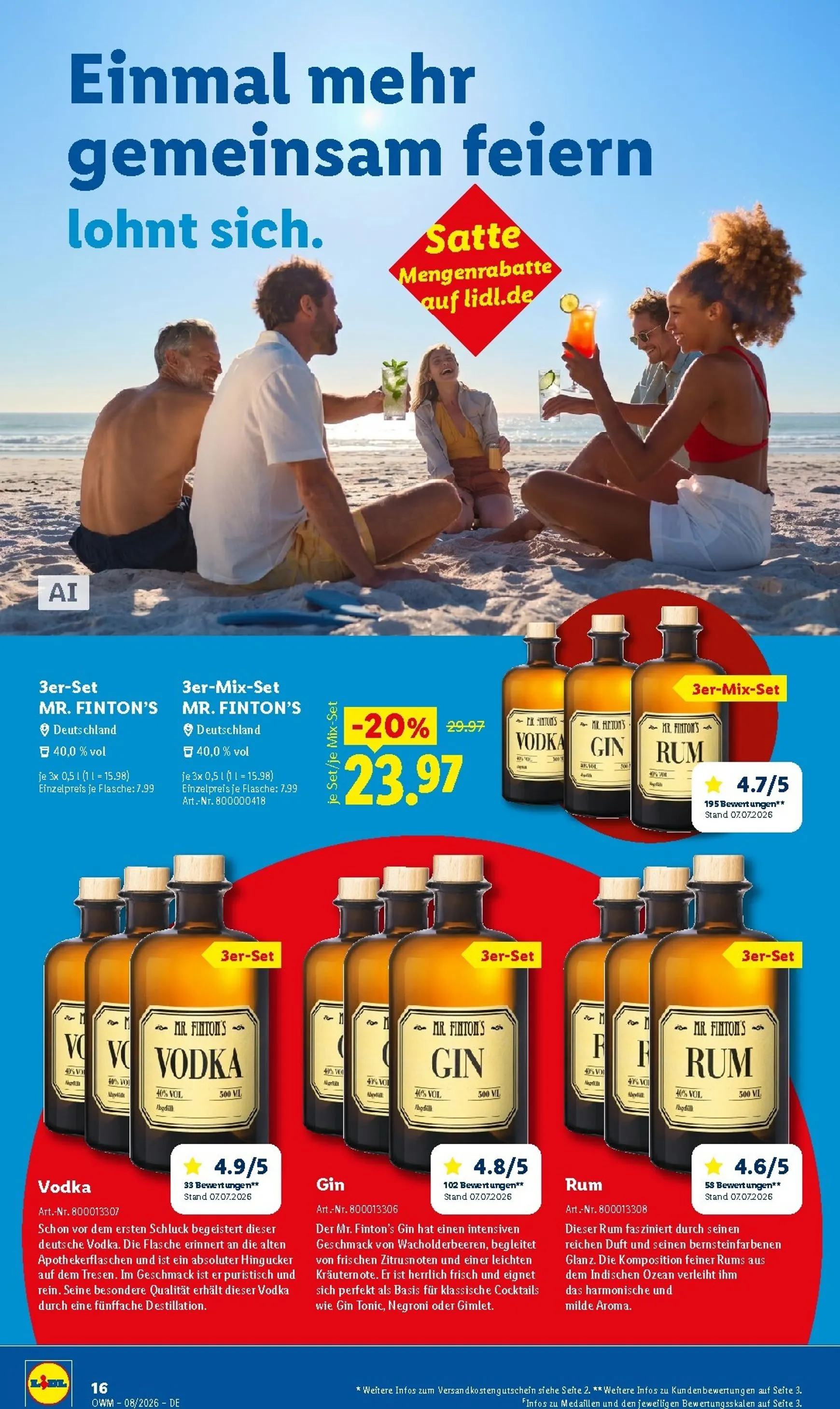 Lidl - Wein & Spirituosen Prospekt – von Samstag 01.08.2026 bis Montag 31.08.2026 von 1. August bis 31. August 2026 - Prospekt seite 16