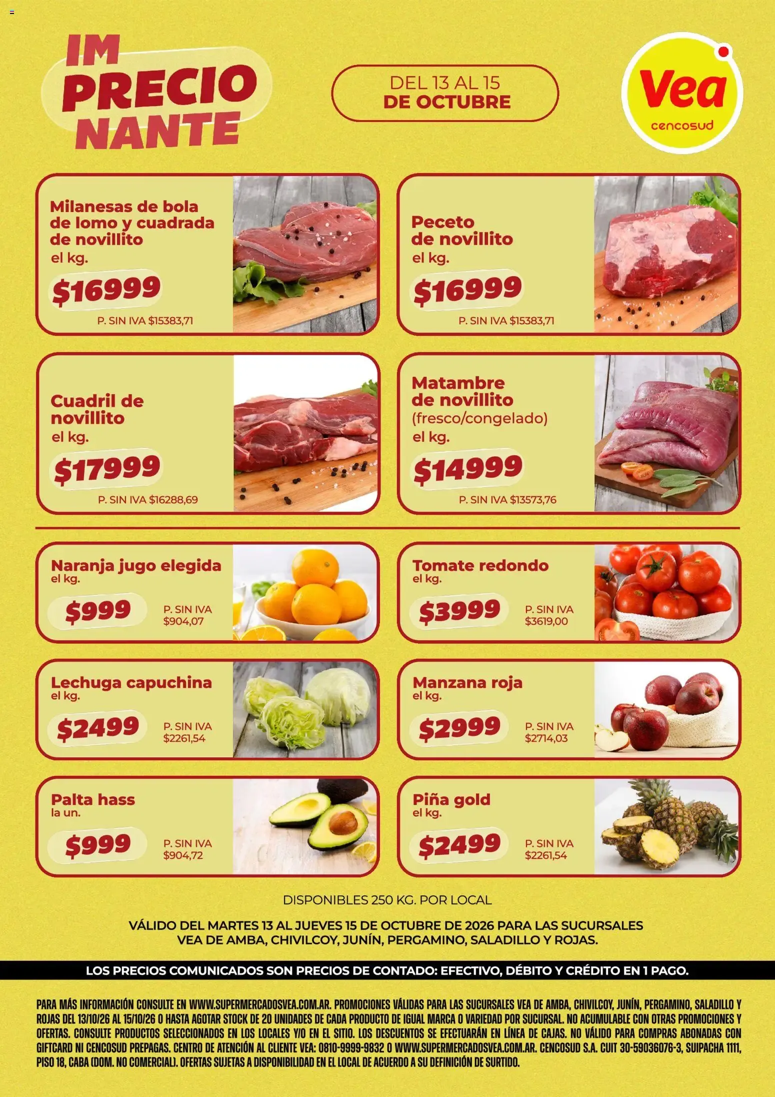 Ofertas de Vea - Volante Semanal del 13/10/2026 - 15/10/2026 13 de octubre al 15 de octubre 2026 - Página 1 del catálogo