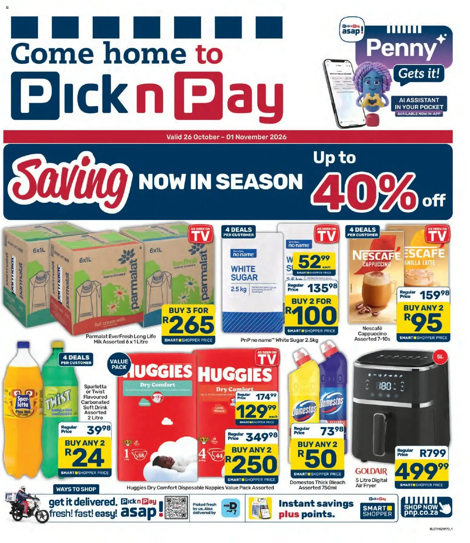 Pick n Pay Inland Provinces - Specials (26/10/2026 - 01/11/2026) Online