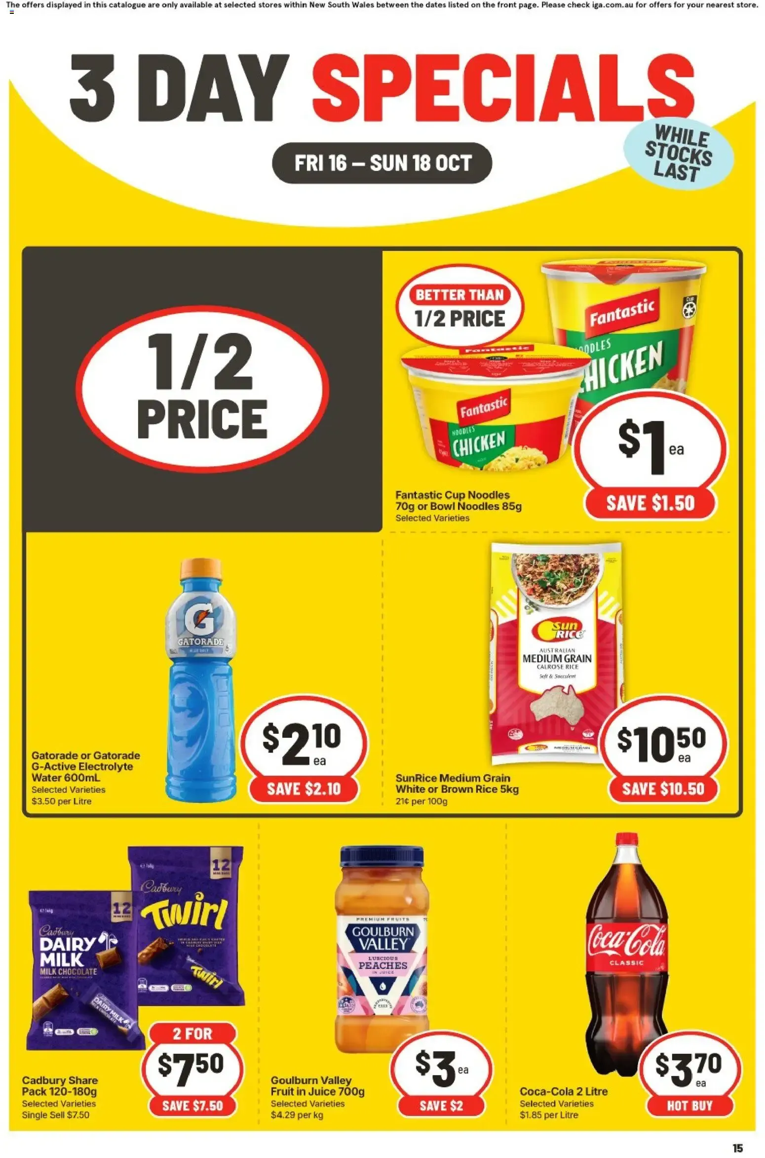 3 DAY SPECIALS - Catalogue valid from 16 October to 18 October 2026 - page 1
