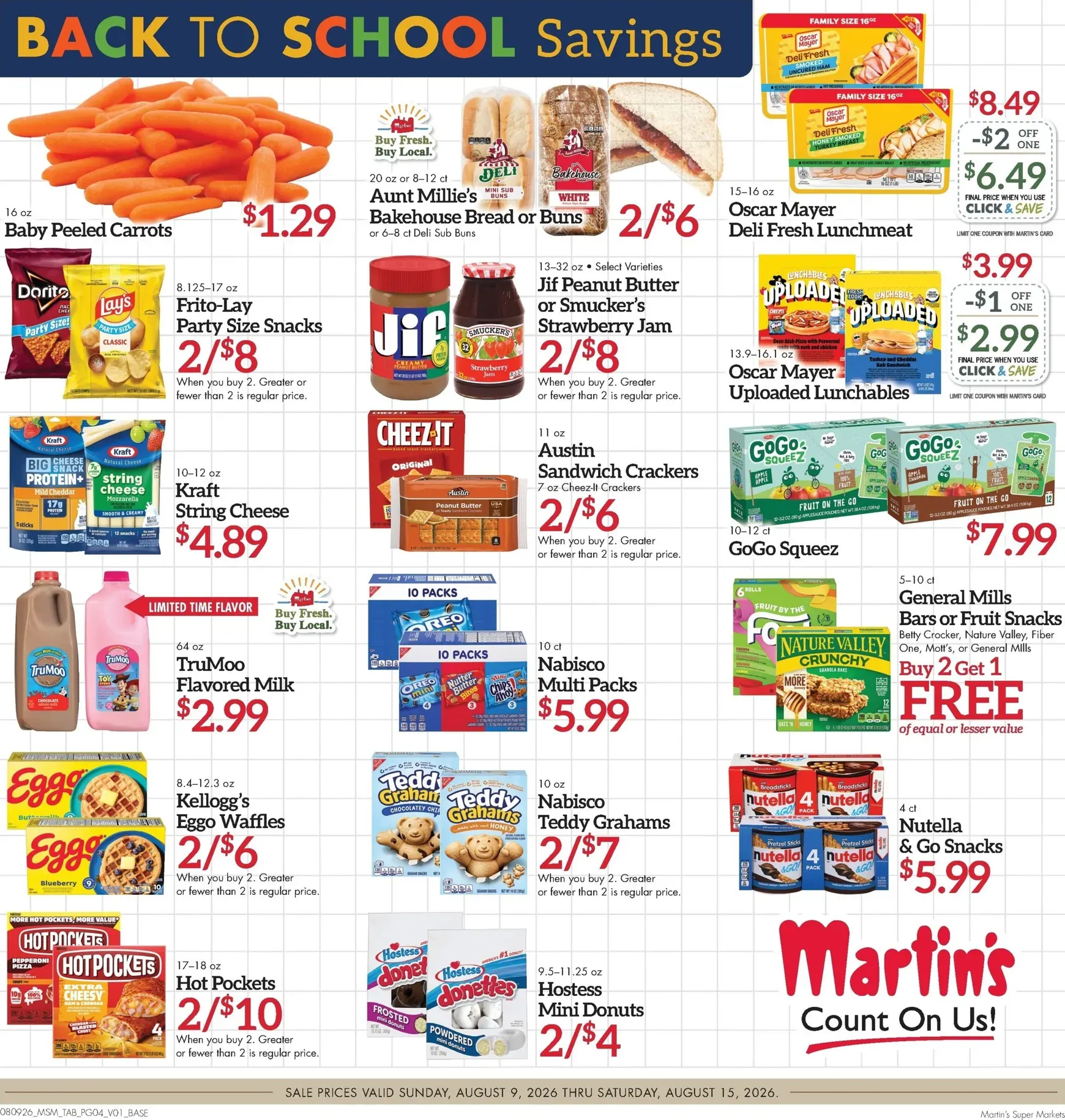 Weekly ad Current Martin's Super Markets leaflet valid from Sunday 08/09/2026 to Saturday 08/15/2026 from August 9 to August 15 2026 - Page 4
