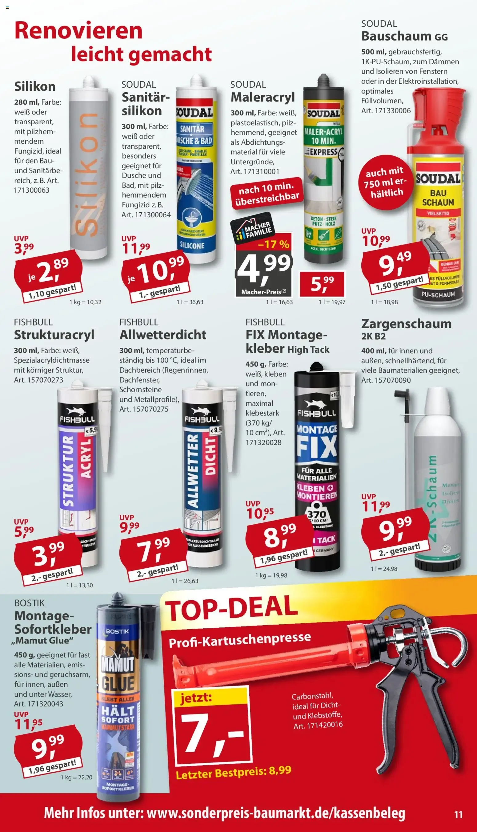 Sonderpreis Baumarkt Prospekt (ab 03.10.2026) zum Blättern von 3. Oktober bis 9. Oktober 2026 - Prospekt seite 11