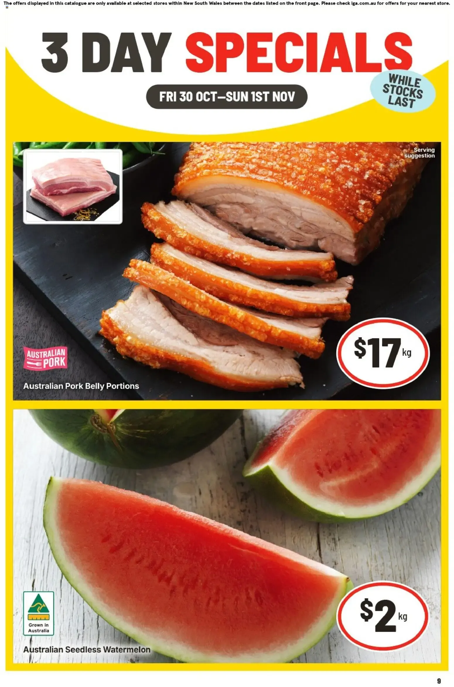 3 DAY SPECIALS - Catalogue valid from 30 October to 1 November 2026 - page 1