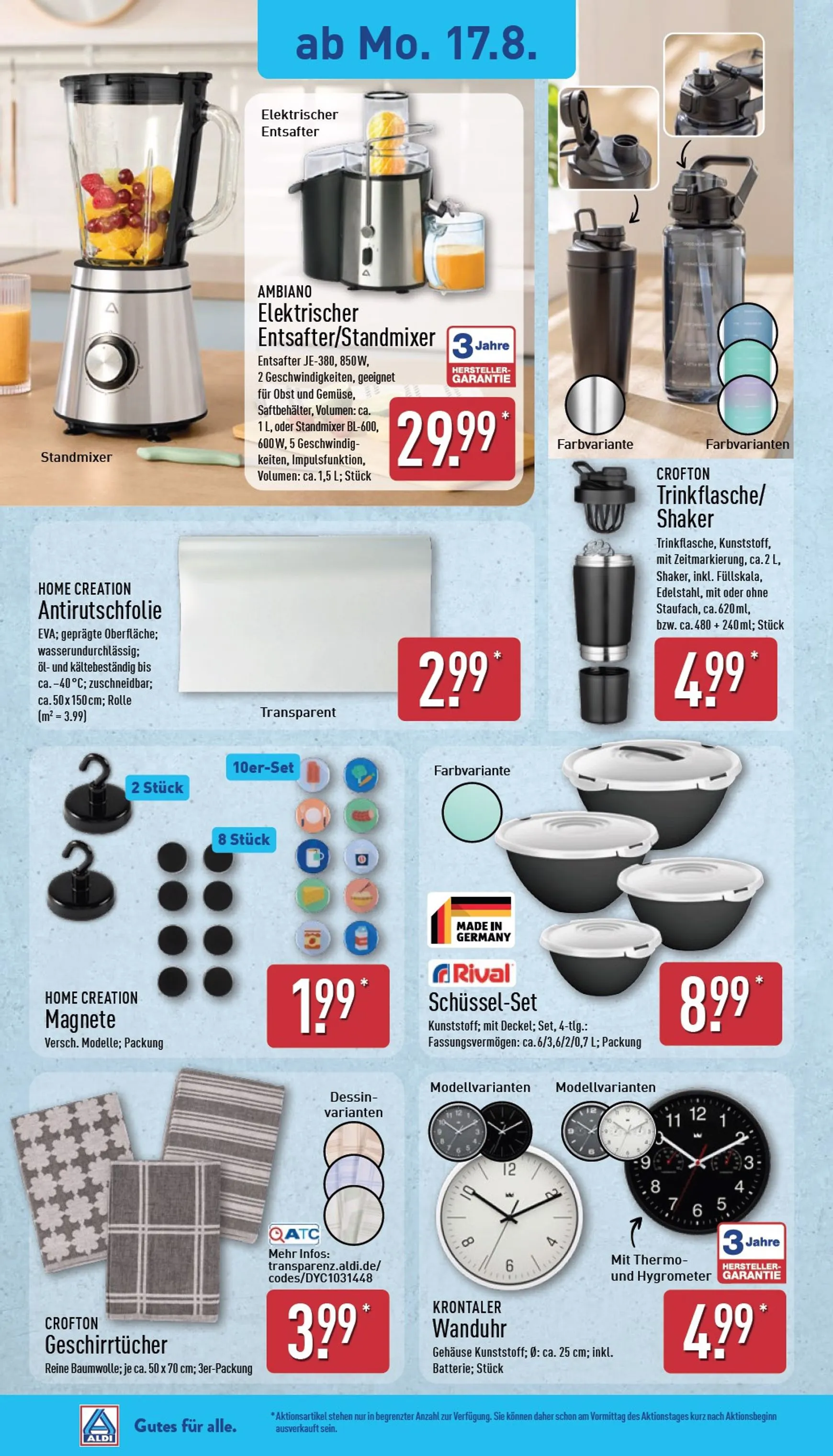ALDI NORD - Ausblick Prospekt nächste Woche – von Montag 17.08.2026 bis Samstag 22.08.2026 von 17. August bis 22. August 2026 - Prospekt seite 3