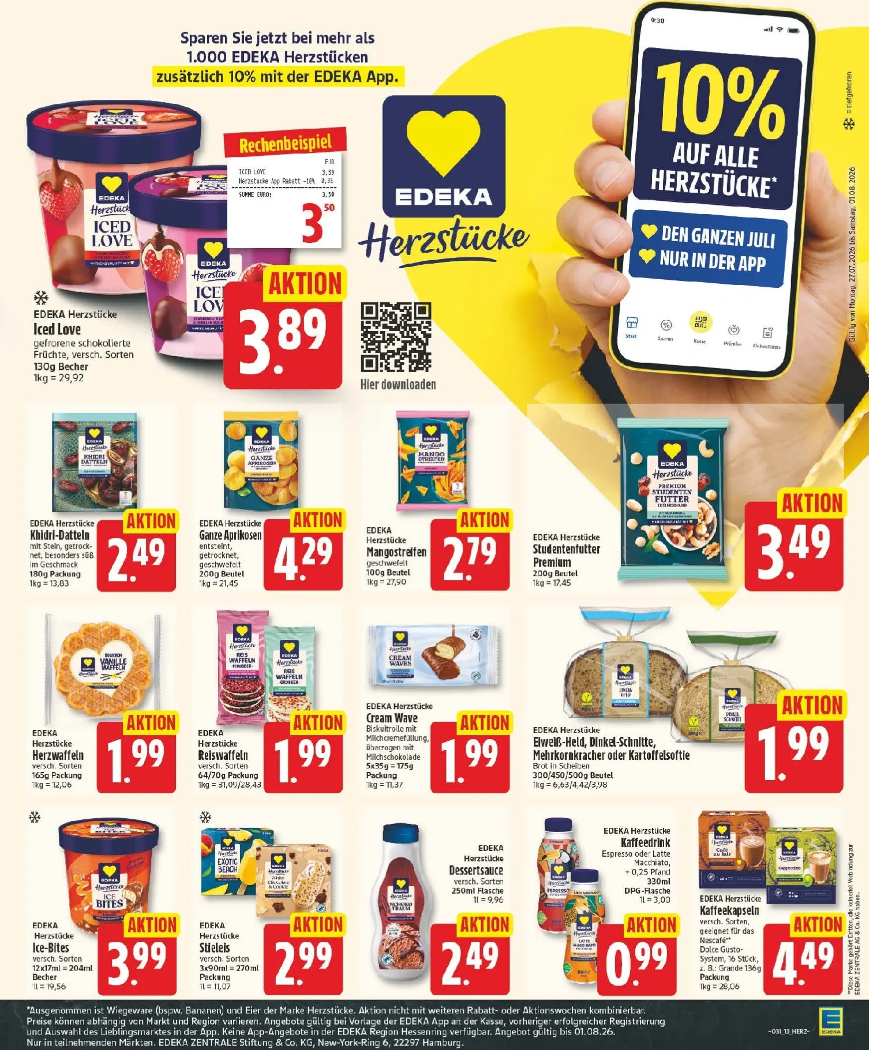 Edeka Prospekt – von Montag 27.07.2026 bis Samstag 01.08.2026 von 27. Juli bis 1. August 2026 - Prospekt seite 13
