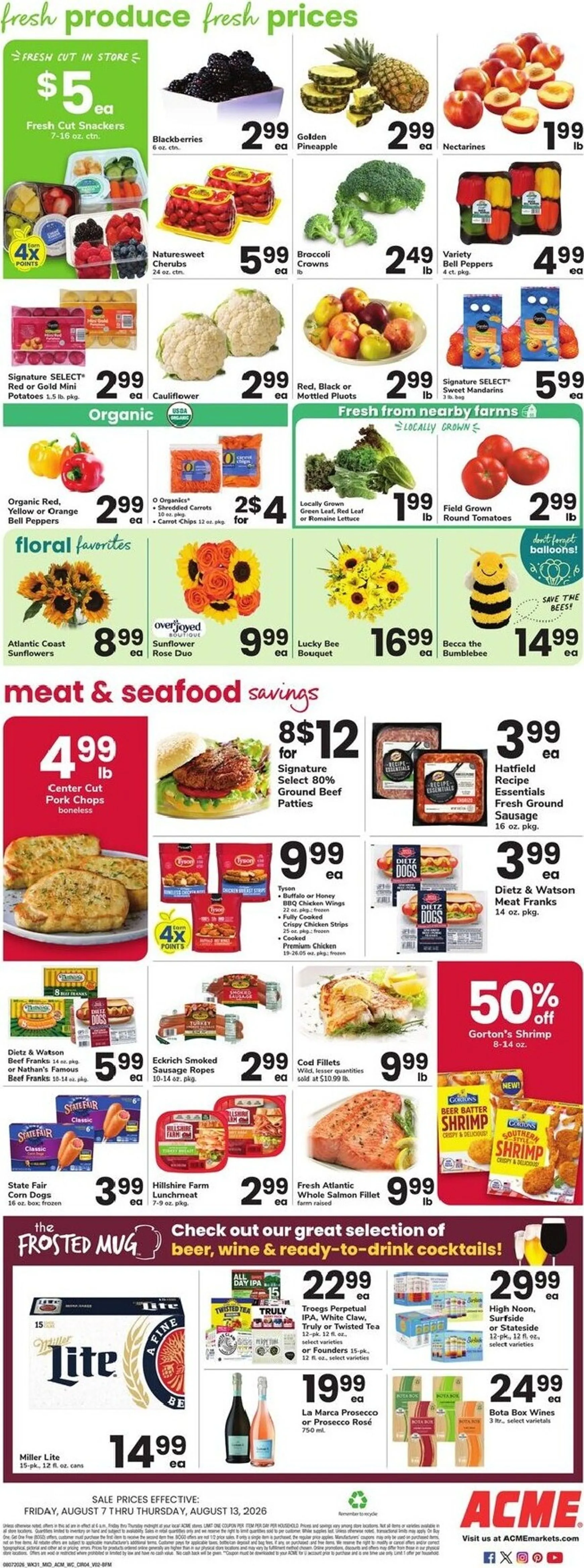 Weekly ad Current ACME leaflet valid from Friday 08/07/2026 to Thursday 08/13/2026 from August 7 to August 13 2026 - Page 4