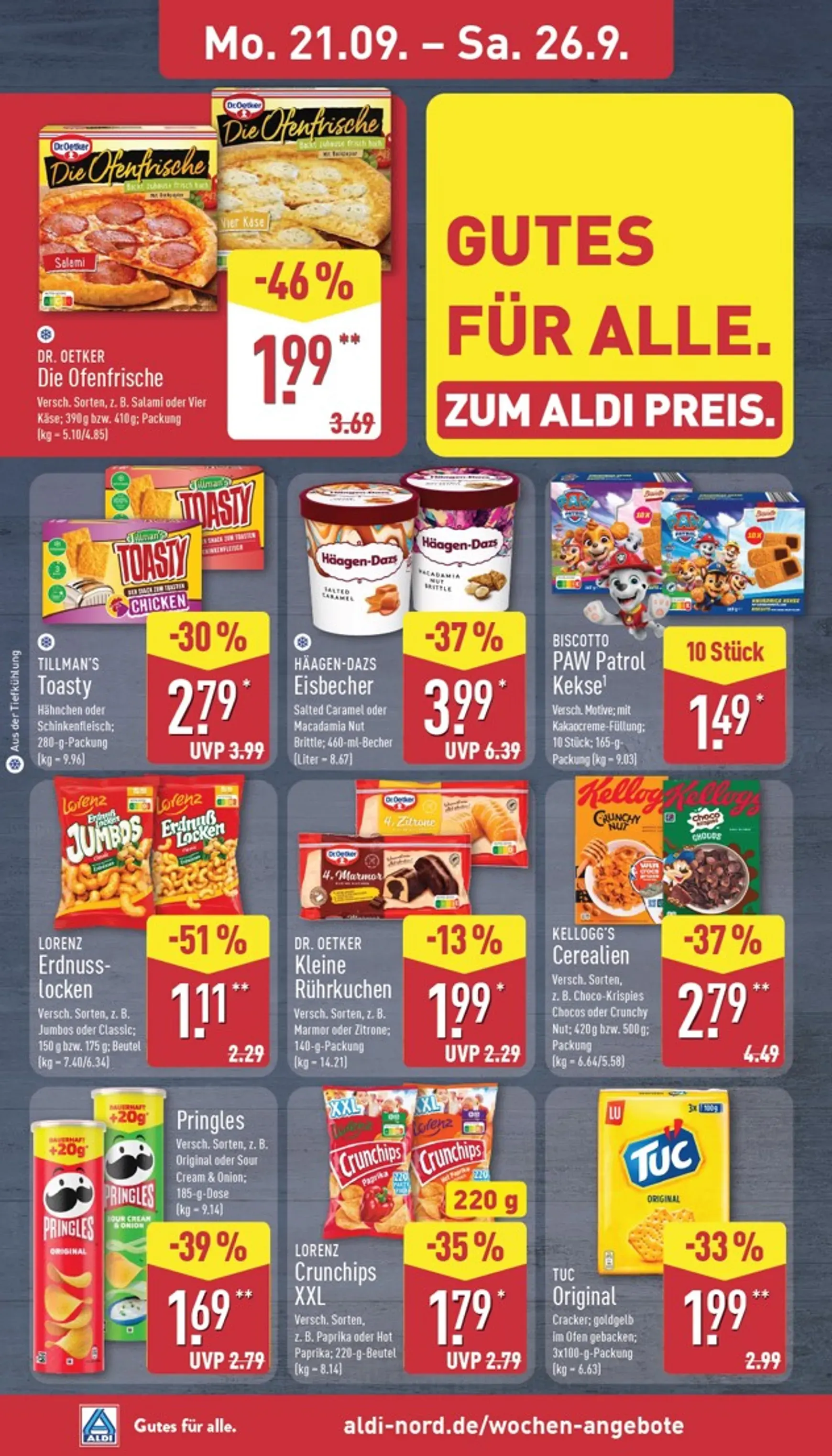 Gutes für alle. Zum ALDI Preis. von 21. September bis 26. September 2026 - Prospekt seite 6