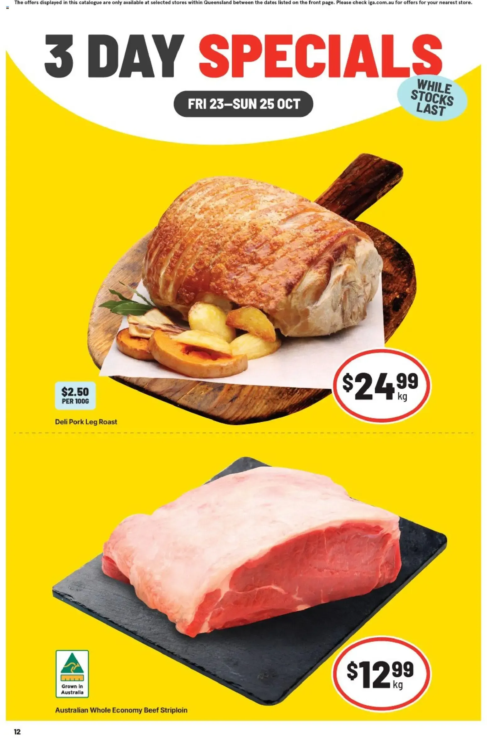 3 DAY SPECIALS - Catalogue valid from 23 October to 25 October 2026 - page 1