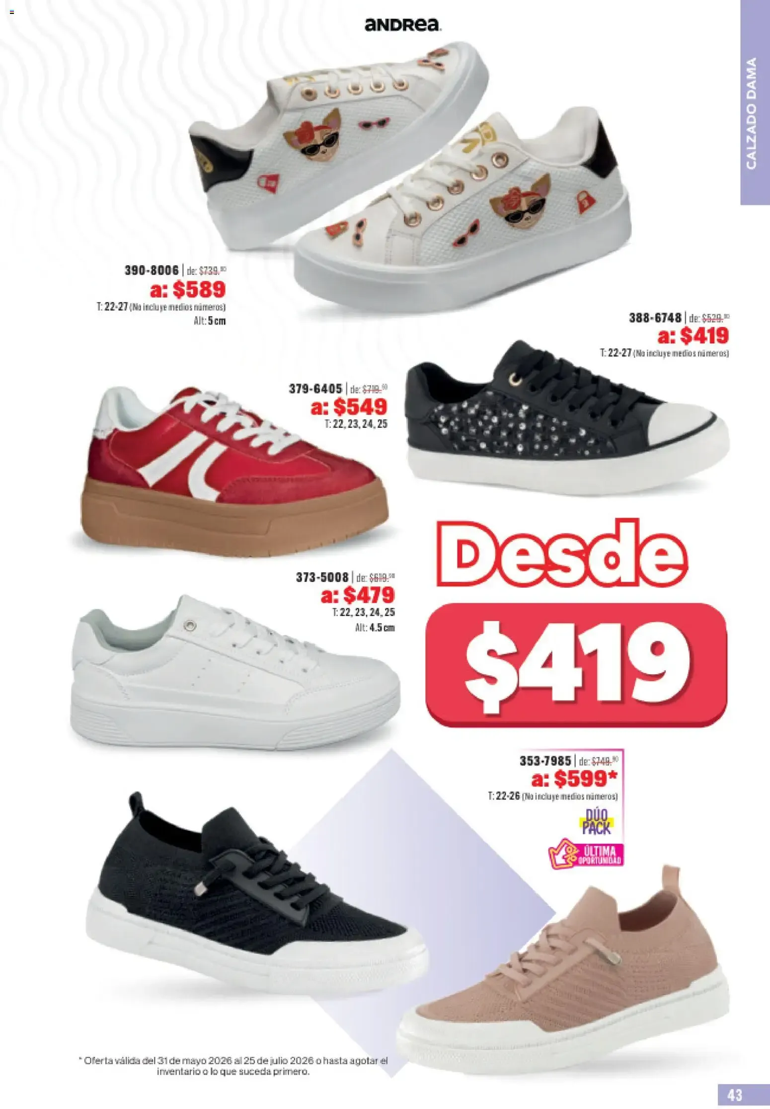 Catálogo de Andrea + Outlet Liquidación Primavera 31 de mayo al 25 de julio 2026 - Pagina 43