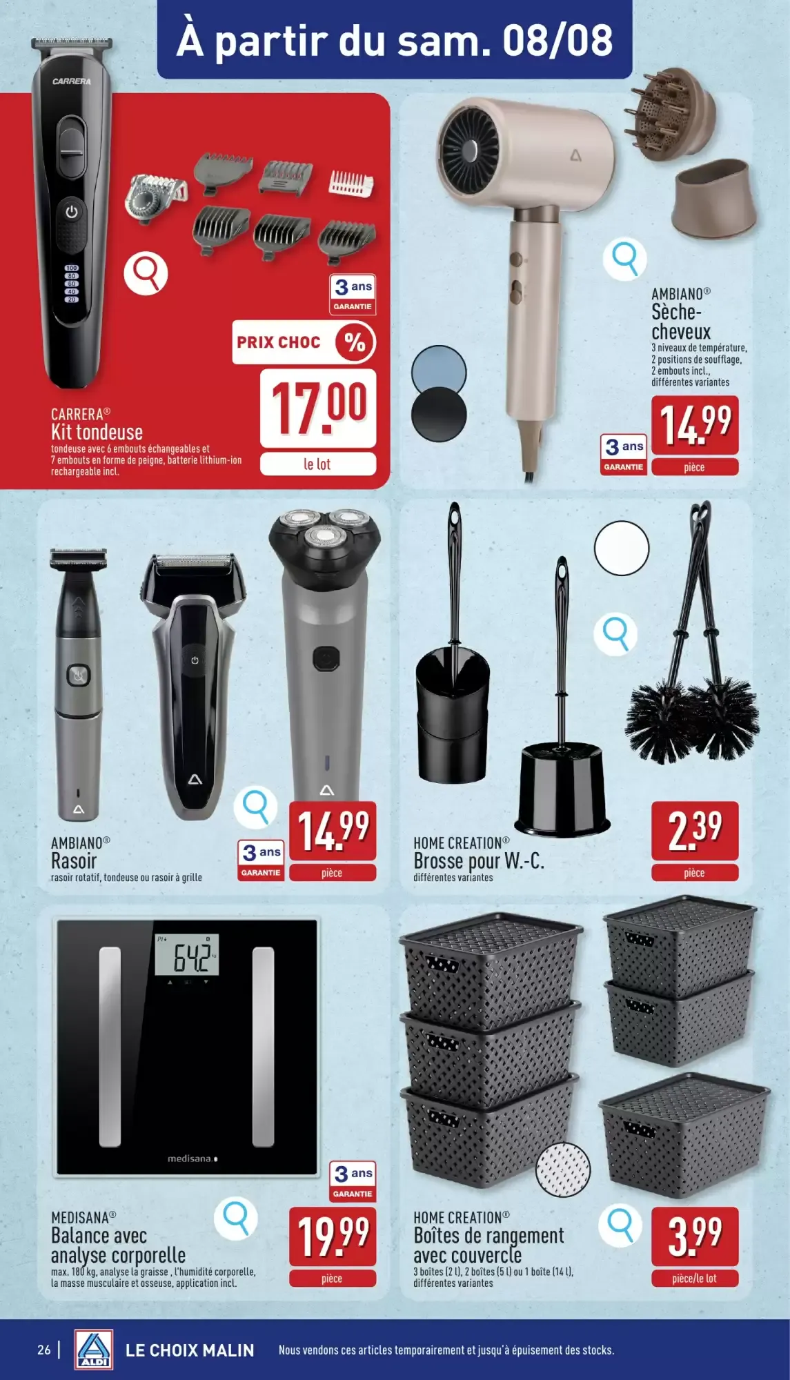 ALDI Dépliant du lun. 03/08 au sam. 08/08 inclus van 3 augustus tot 8 augustus 2026 - folder pagina 26