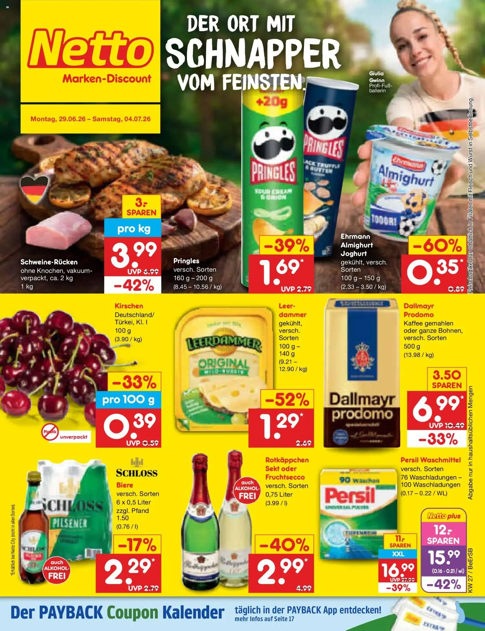 Netto Marken-Discount Prospekt (ab 29.06.2026) » Angebote von 29. Juni bis 4. Juli 2026 - Prospekt seite 1
