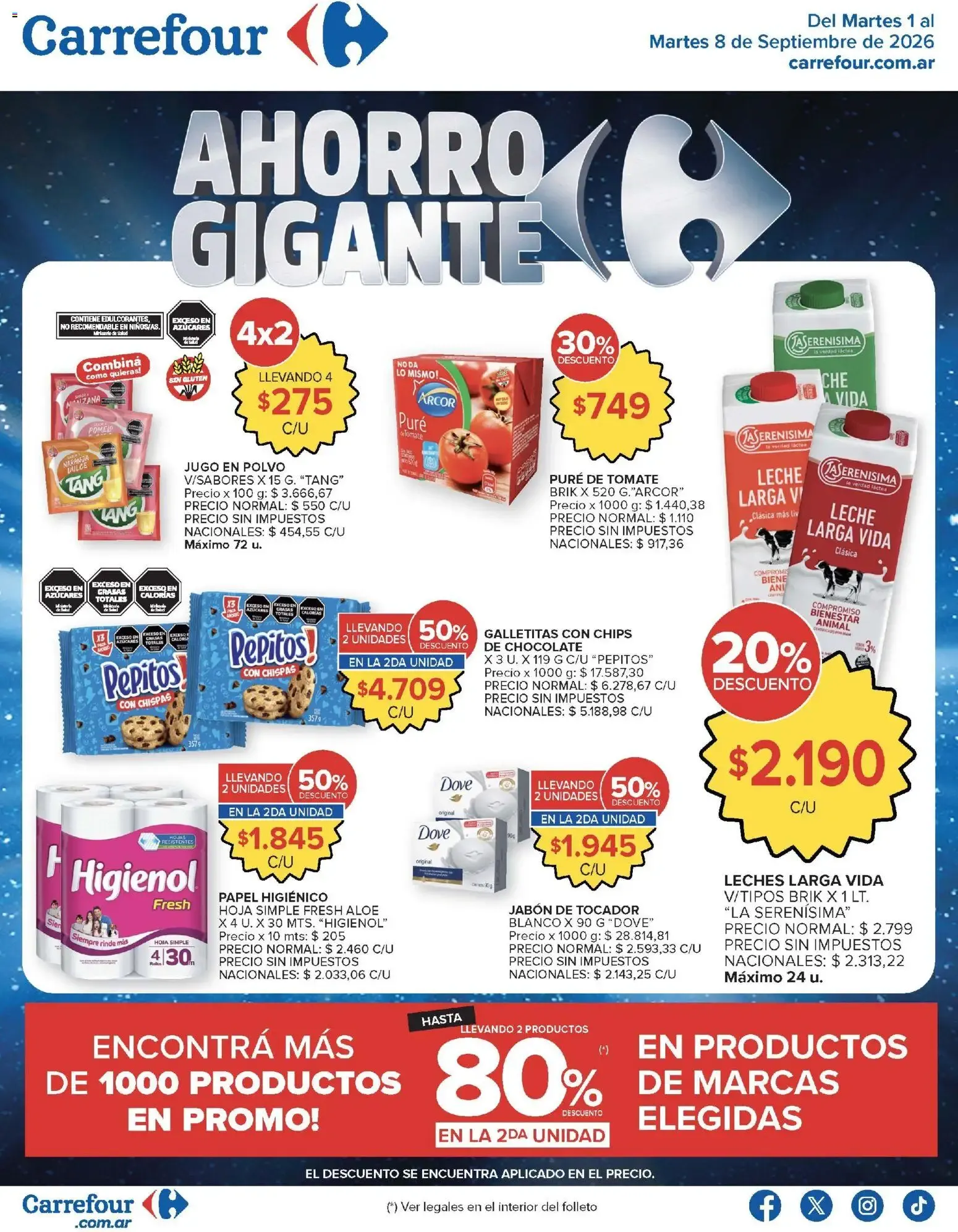 Ofertas de Carrefour - Ofertas Hiper y Market | Ahorro Gigante 1 de septiembre al 8 de septiembre 2026 - Página 2 del catálogo