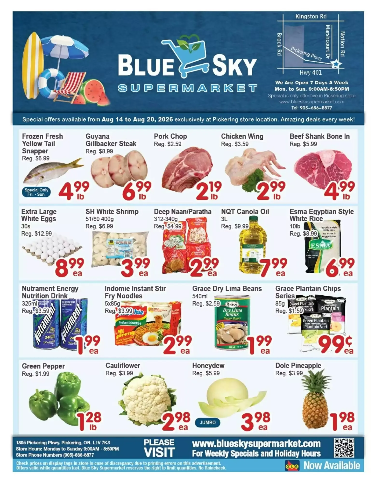 Blue Sky Supermarket - Special Offers from August 14 to August 20 2026 - flyer page 1