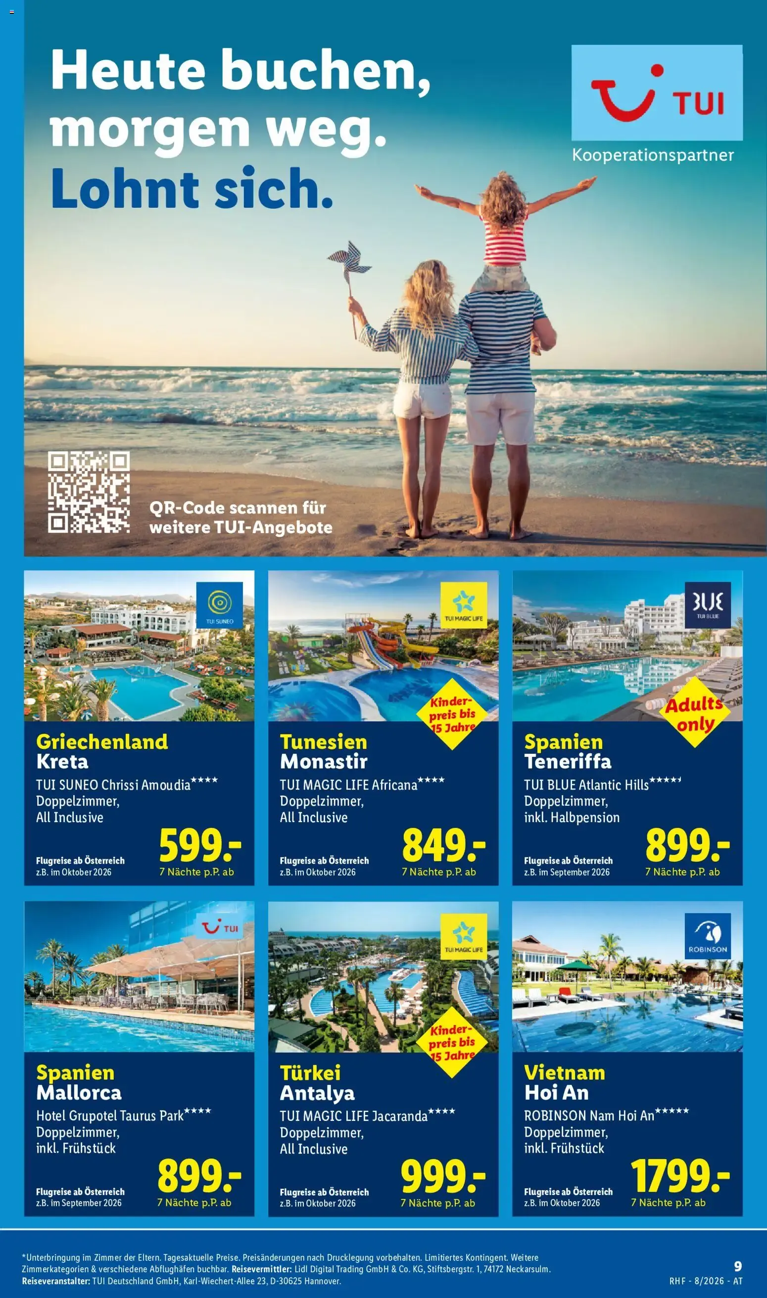 Lidl Reisen - Traumurlaub & Winter-Special Disneyland von 29. Juli bis 31. August 2026 - Flugblätt seite  9