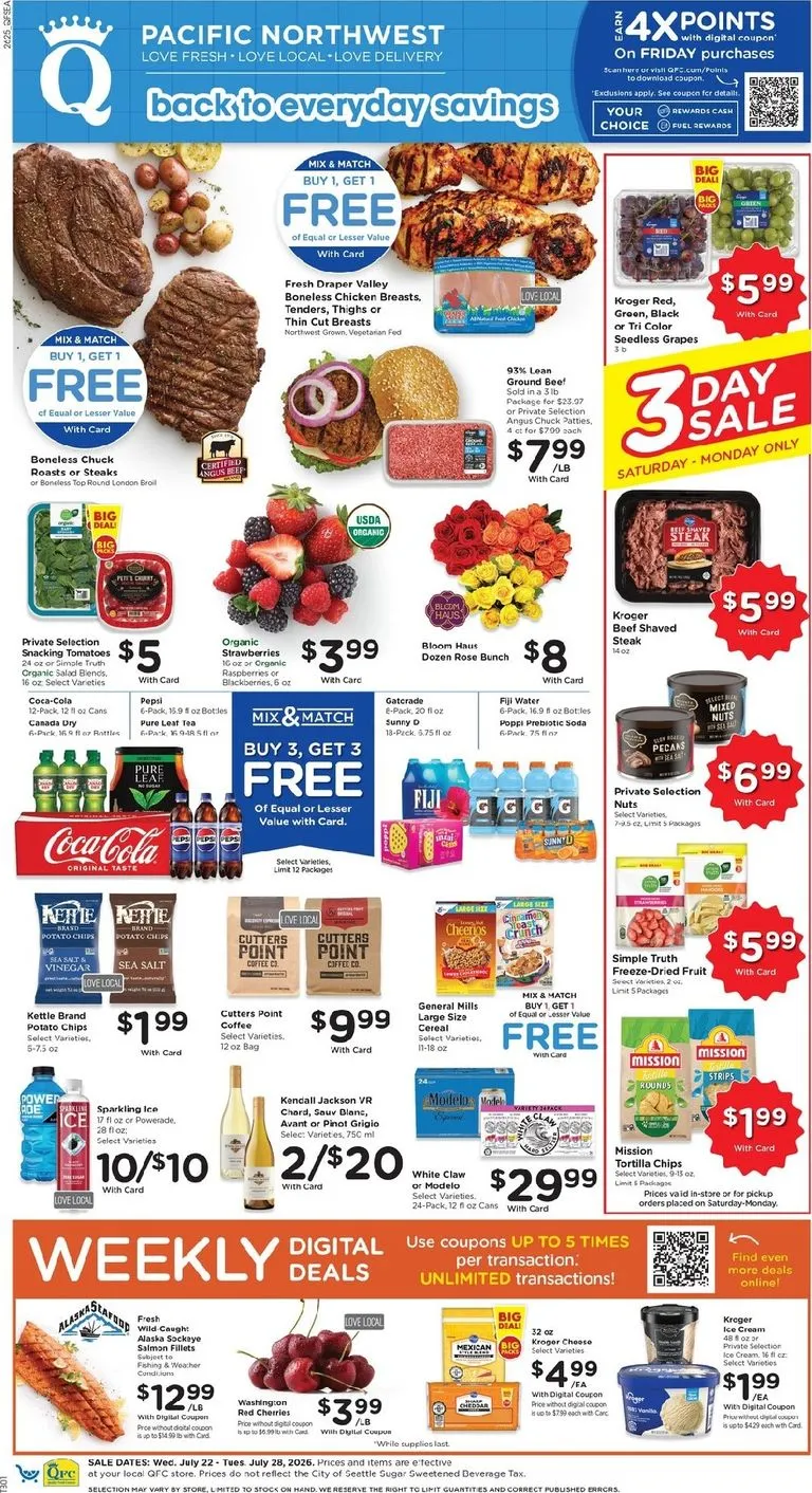 Weekly ad QFC back to everyday savings - Weekly Digital Deals from July 22 to July 28 2026 - Page 1