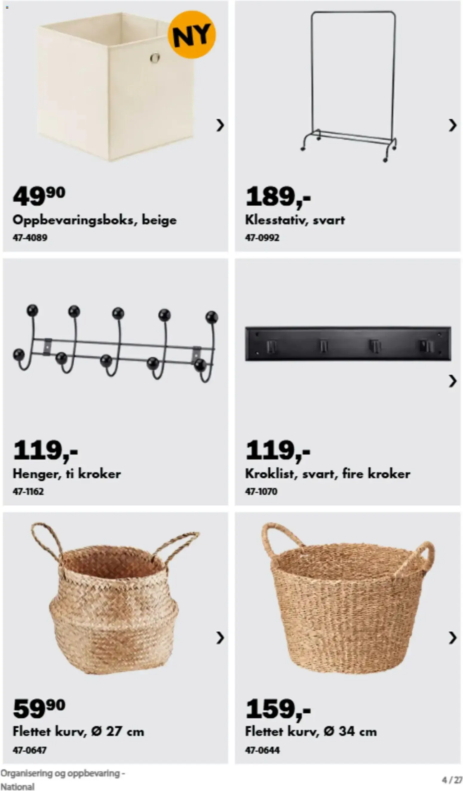 Biltema kundeavis Organisering og oppbevaring (05/09/2026 - 31/12/2026) - Kundeavis og tilbud fra 5. september til 31. desember 2026 - kundeavisside 11