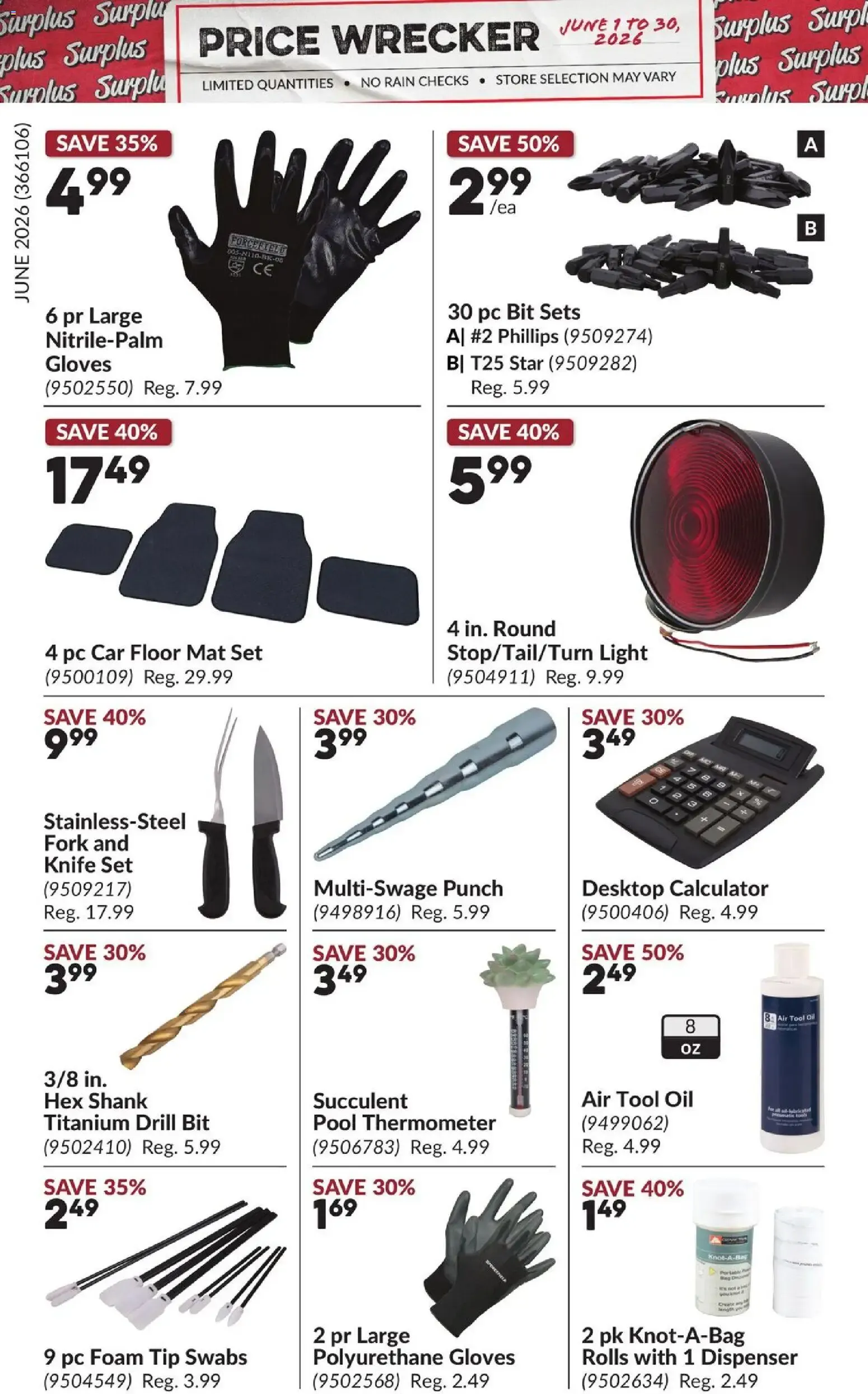 Princess Auto flyer - Price Wrecker from Jun 1, 2026 > weekly specials & deals from June 1 to June 30 2026 - flyer page 7