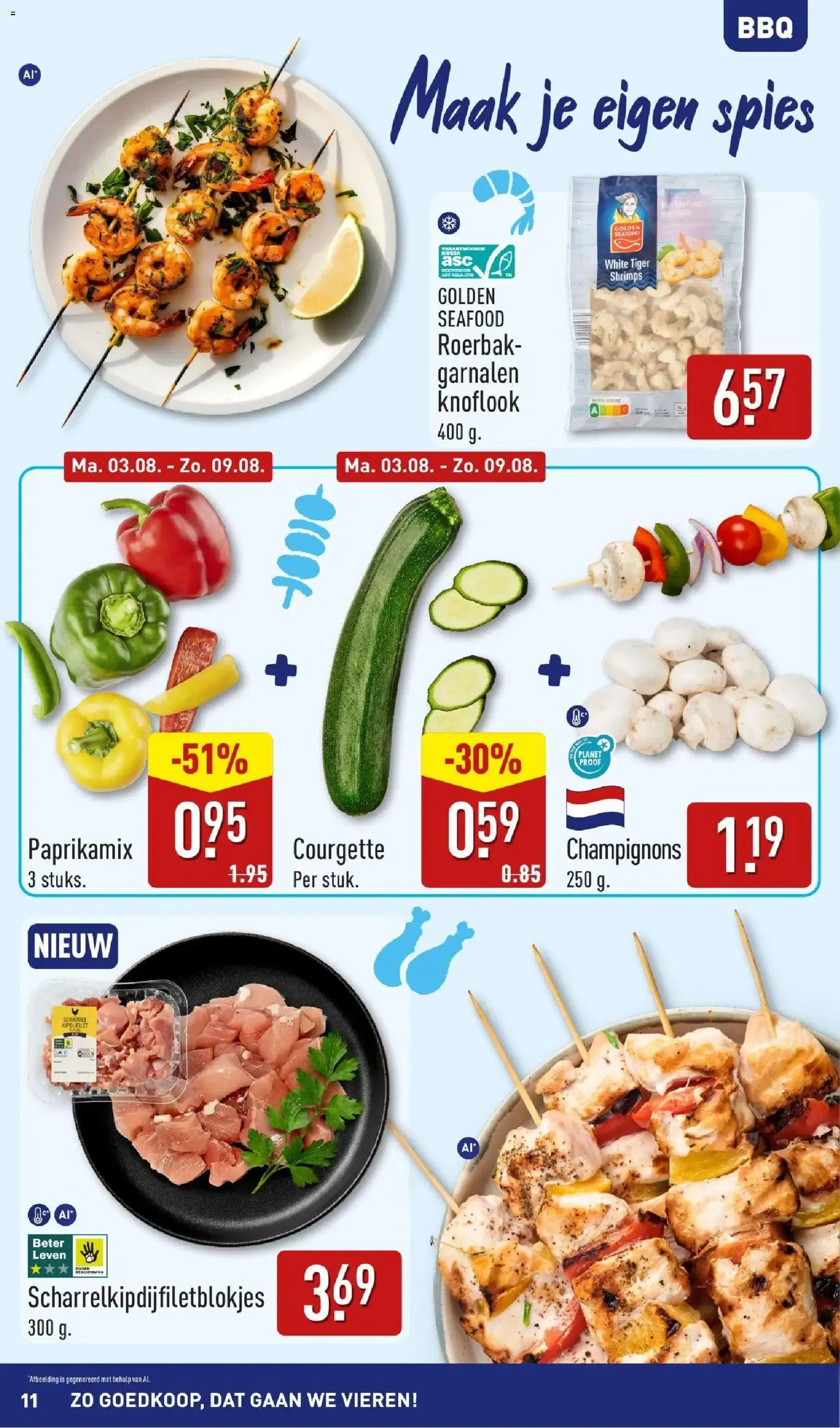 Aldi: ¡Qué Barato, Vamos a Celebrar! Boordevol Zomerse Inspiratie para BBQ van 3 augustus tot 9 augustus 2026 - Folder pagina 11