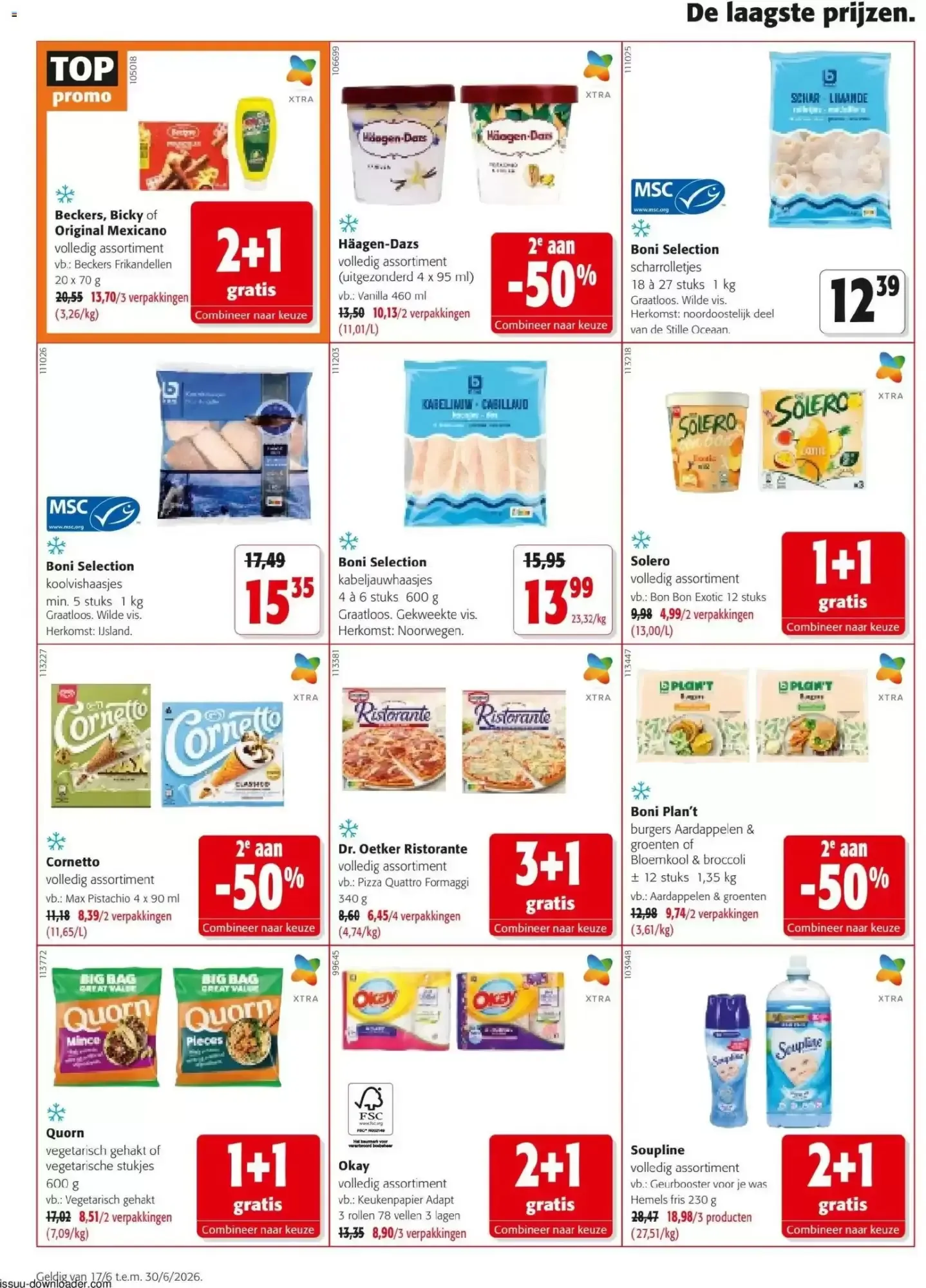 Alle acties van 17 juni tot 30 juni 2026 - folder pagina 14