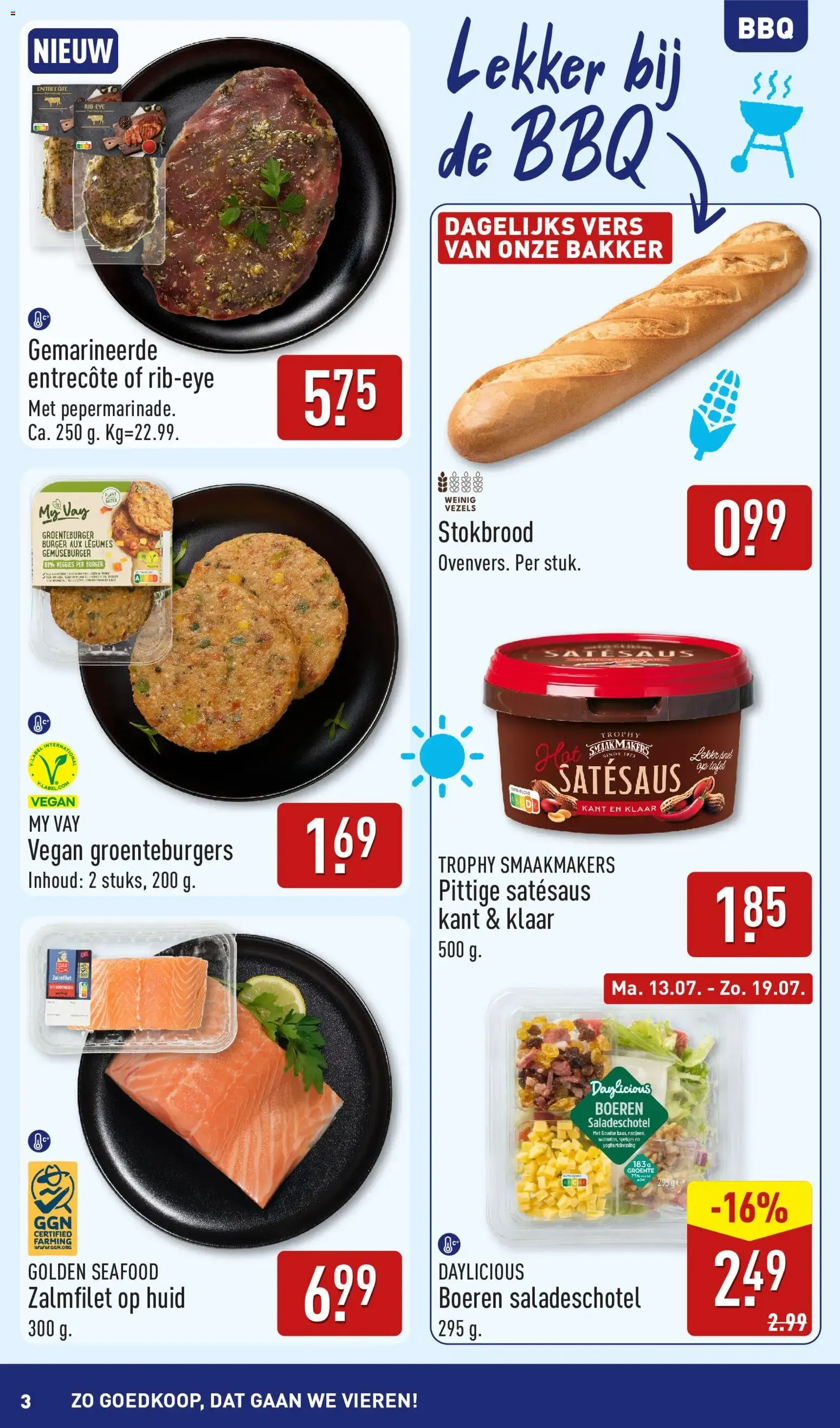 ALDI: ¡Tan Barato, Lo Celebramos! Inspiración Veraniega para BBQ. van 13 juli tot 19 juli 2026 - Folder pagina 3