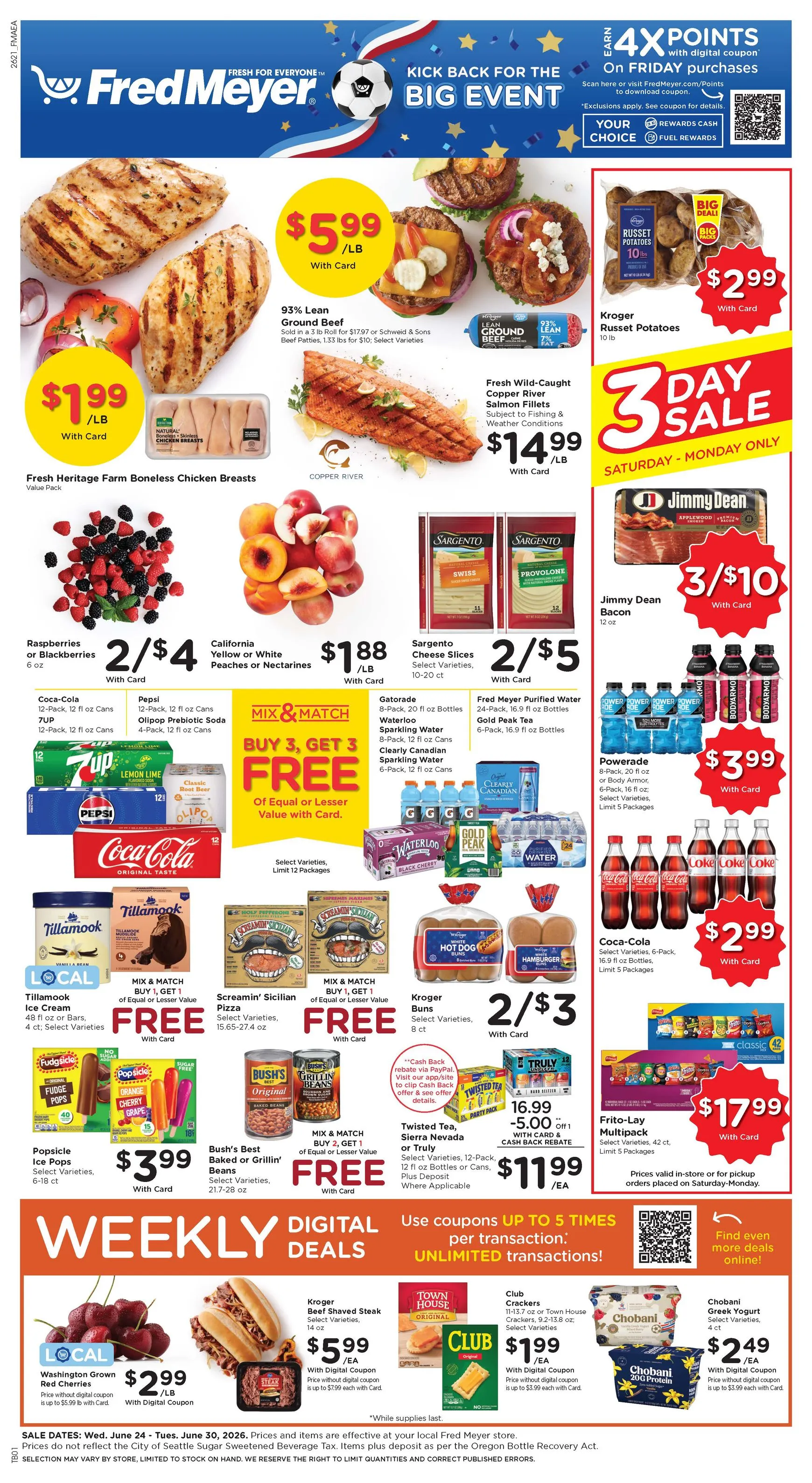 Current Fred Meyer leaflet valid from Wednesday 06/24/2026 to Tuesday 06/30/2026
