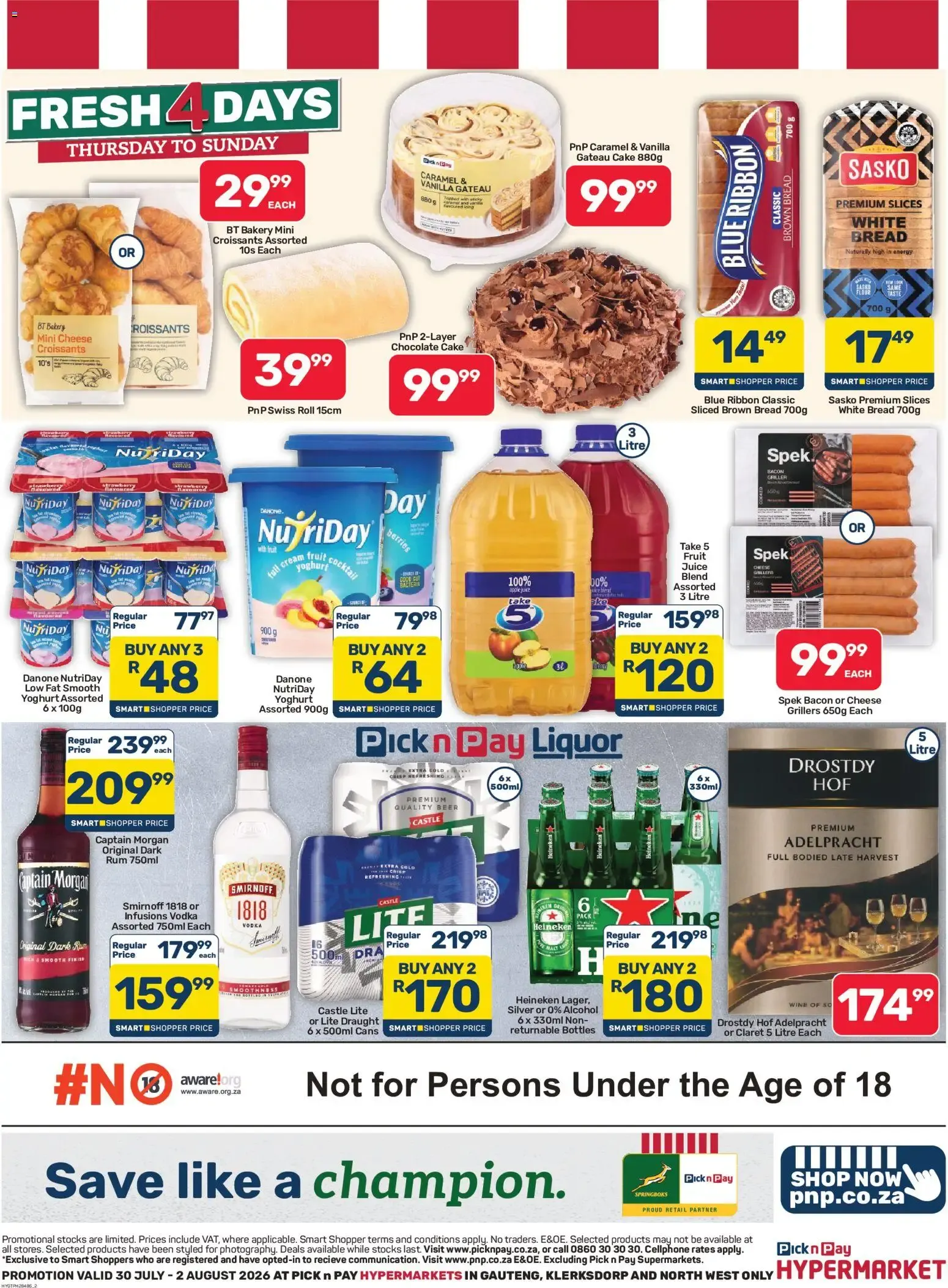 Pick n Pay Hypermarket - Fresh 4 Days & Everyday Staples from 30 July to 2 August 2026 - Catalogue Page 2