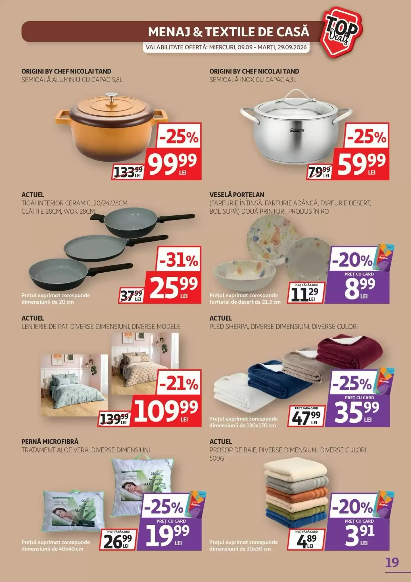 Catalog Catalog Auchan de la 9 septembrie până la 29 septembrie 2026 - Revista Pagina 19