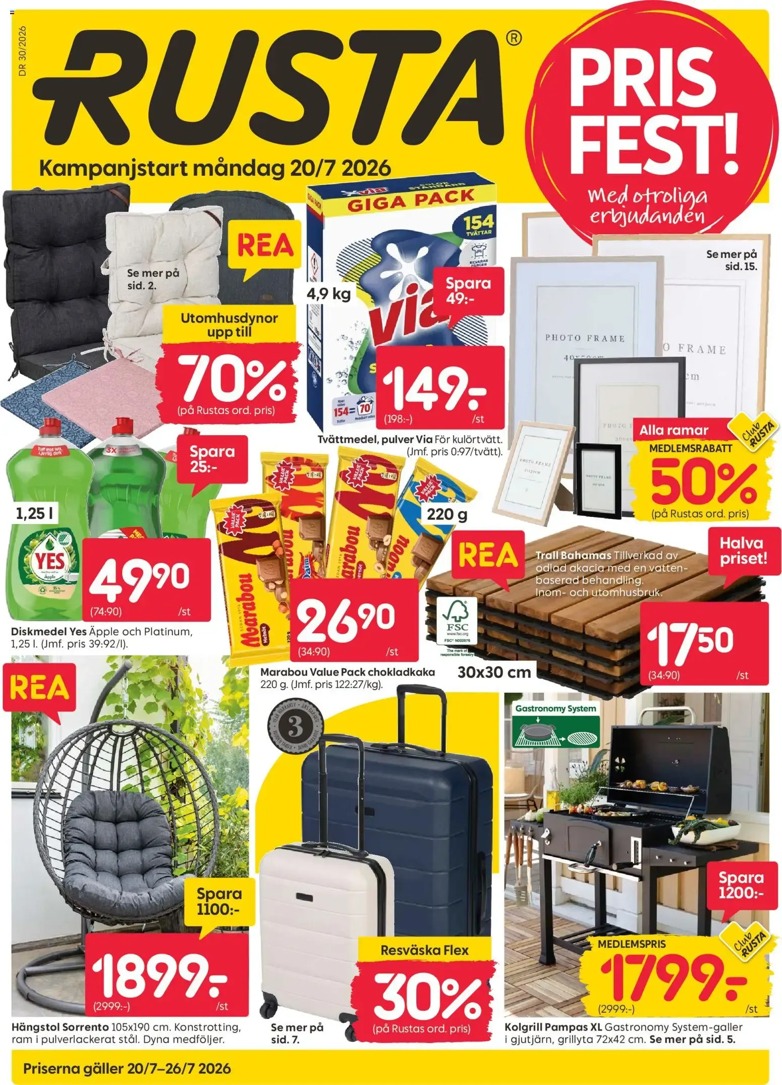 Rusta erbjudanden från 20/07/2026 - 26/07/2026 > Reklamblad nuvarande rabatter