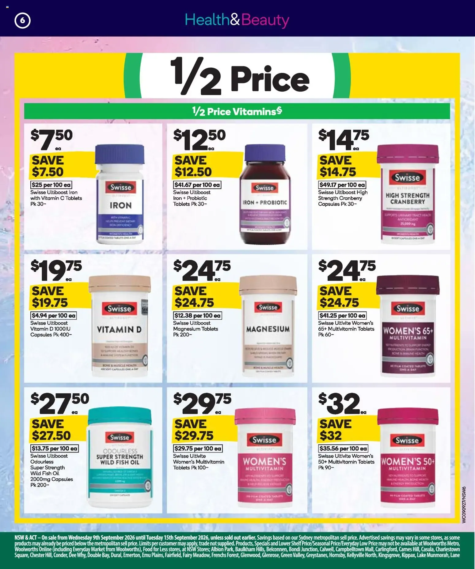 Woolworths Winter Health & Beauty: 1/2 Price Dove - Catalogue valid from 9 September to 15 September 2026 - page 7