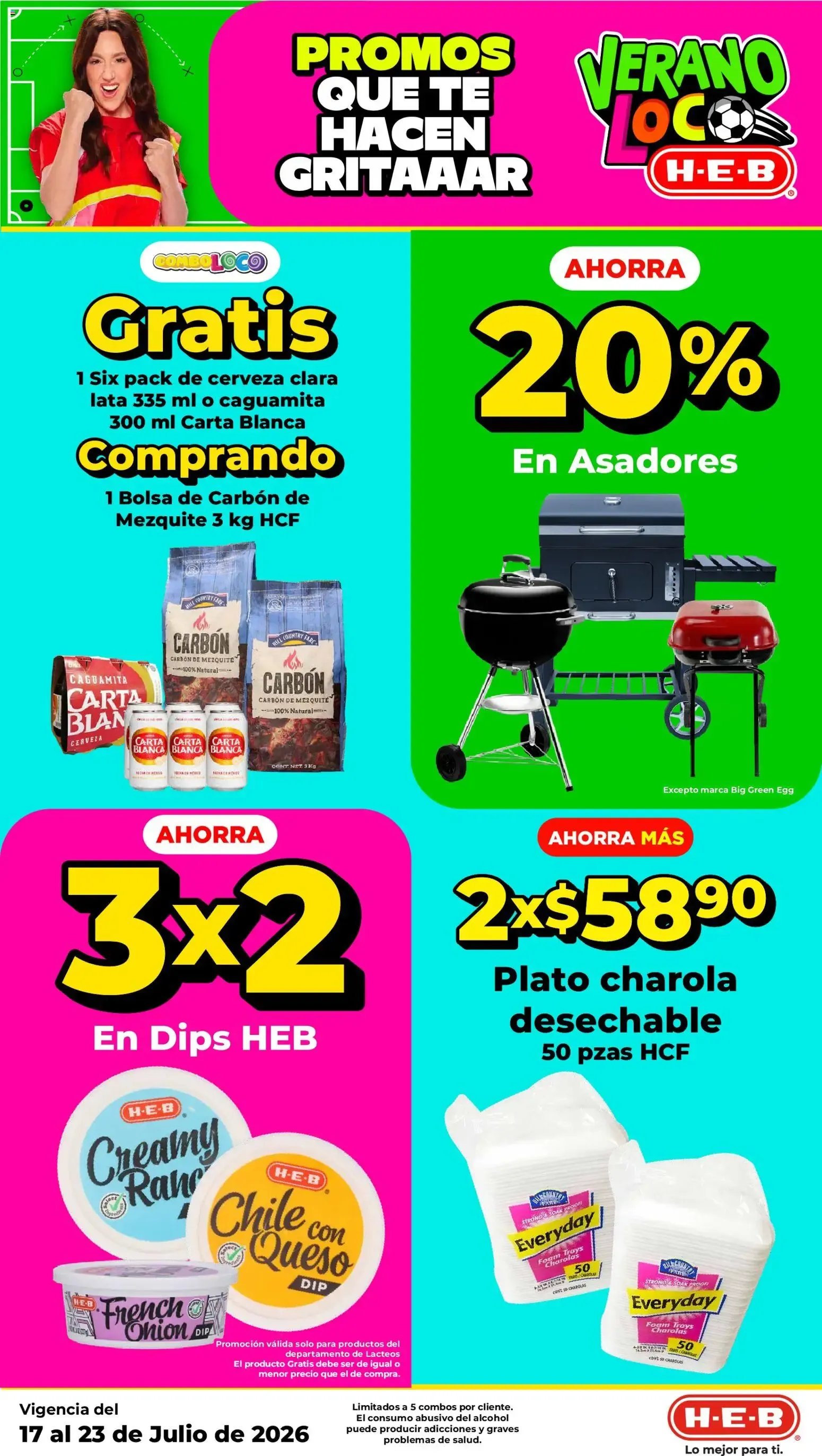 Catálogo de H-E-B: Las Promos Más Locas Entran a la Cancha - Verano Loco 17 de julio al 23 de julio 2026 - Pagina 7