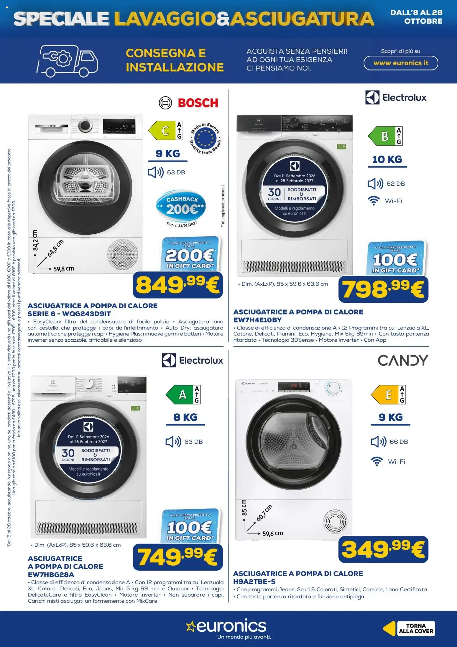 Euronics: Speciale Lavaggio & Asciugatura da 8 ottobre a 28 ottobre di 2026 - Pagina del volantino 10