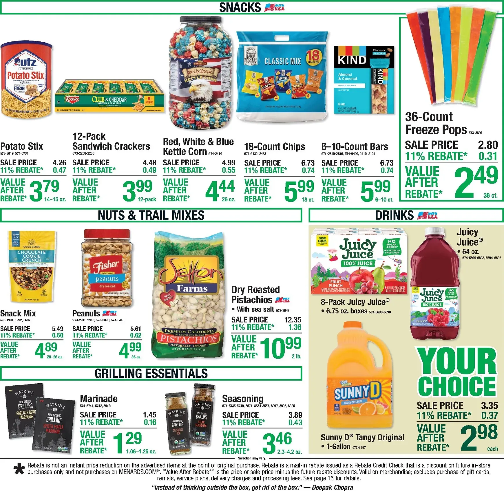 Weekly ad Current Menards - 11% Rebate Sale leaflet valid from Thursday 06/11/2026 to Sunday 06/21/2026 from June 11 to June 21 2026 - Page 19