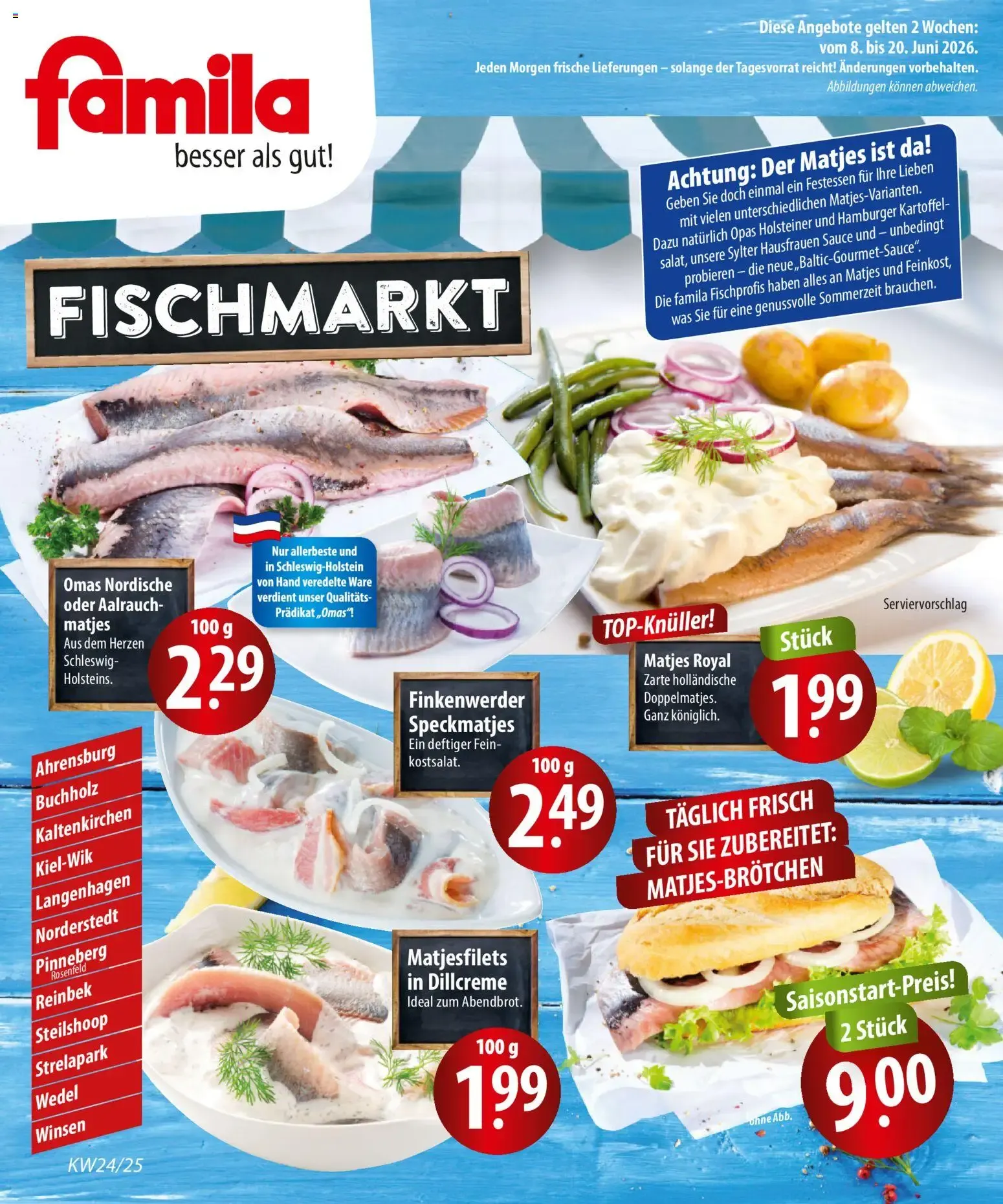Famila Fischmarkt (ab 08.06.2026) zum Blättern von 8. Juni bis 20. Juni 2026 - Prospekt seite 1