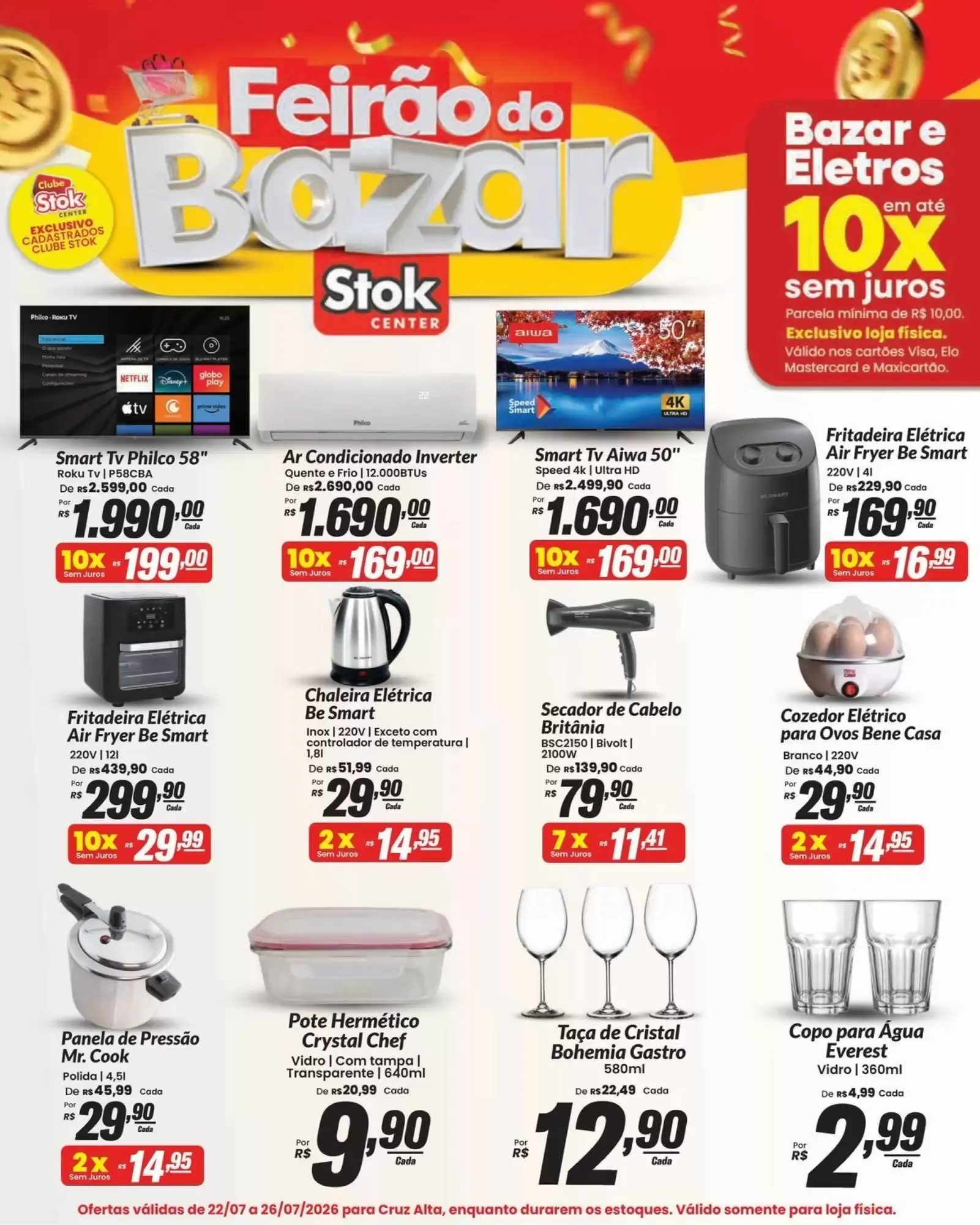Encarte de Feirão do Bazar Stok Center 22 de julho até 26 de julho 2026 - Pagina 1
