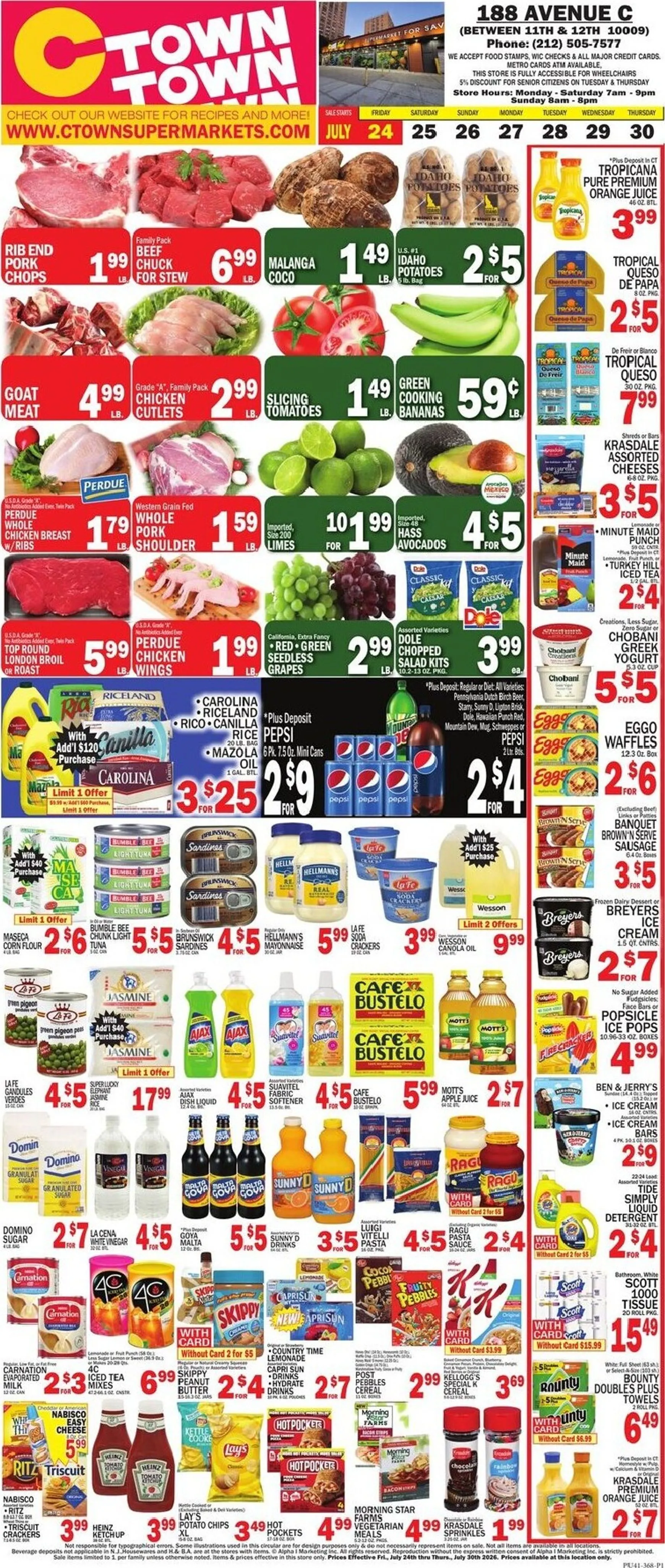 Weekly ad Current CTown leaflet valid from Friday 07/24/2026 to Thursday 07/30/2026 from July 24 to July 30 2026 - Page 1