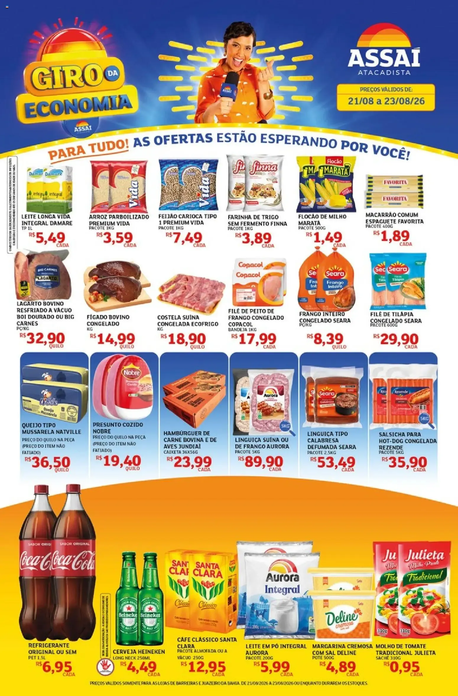 Encarte de Assaí Atacadista - Giro da Economia 21 de agosto até 23 de agosto 2026 - Pagina 1