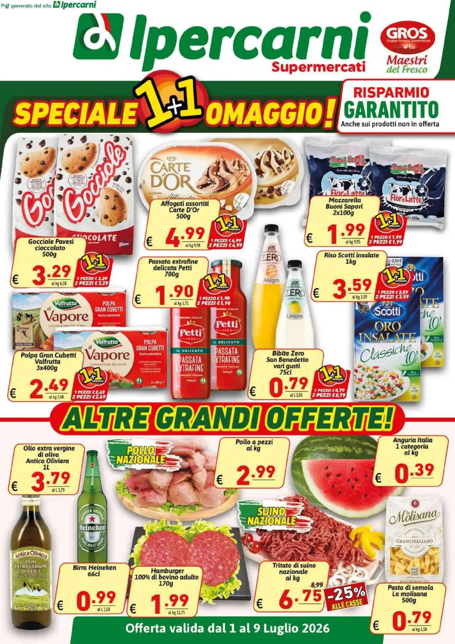 Ipercarni volantino dal 01/07/2026 - online Offerte da 1 luglio a 9 luglio di 2026 - Pagina del volantino 1
