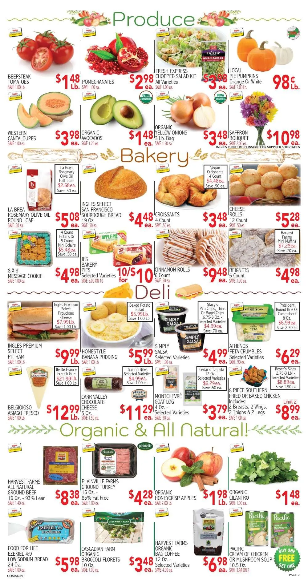 Weekly promotion Current Ingles Markets leaflet valid from Wednesday 10/21/2026 to Tuesday 10/27/2026 spanning from October 21 to October 27 2026 - Page 2 for Catalogue 365