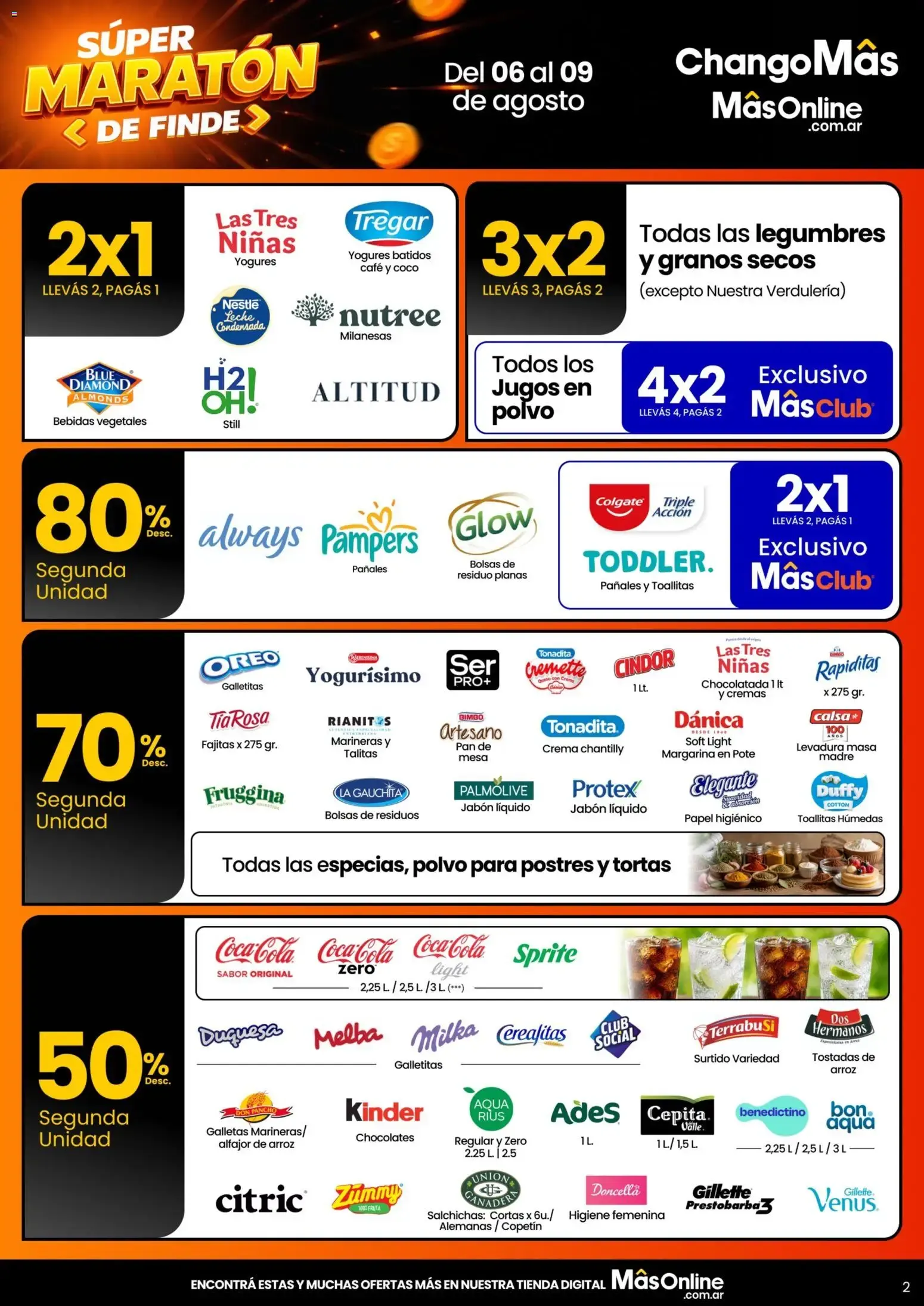 Ofertas de Changomas Súper Maratón de Finde || del 06/08/2026 - 09/08/2026 || Catálogo 6 de agosto al 9 de agosto 2026 - Página 2 del catálogo