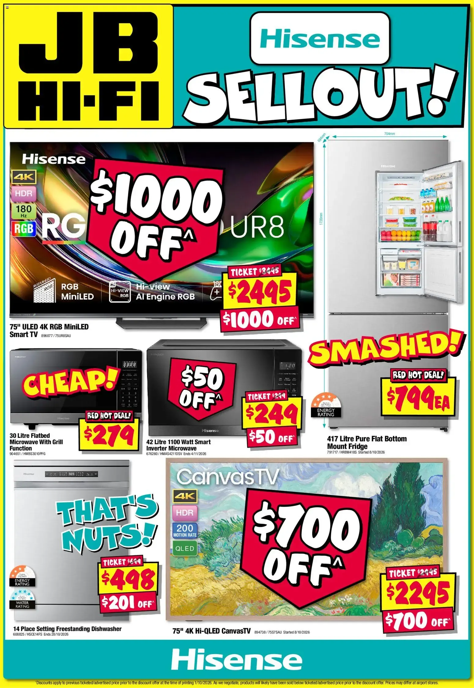 JB Hi-Fi catalogue Hisense Sellout - 15/10/2026 > weekly / monthly specials - Catalogue valid from 15 October to 21 October 2026 - page 8
