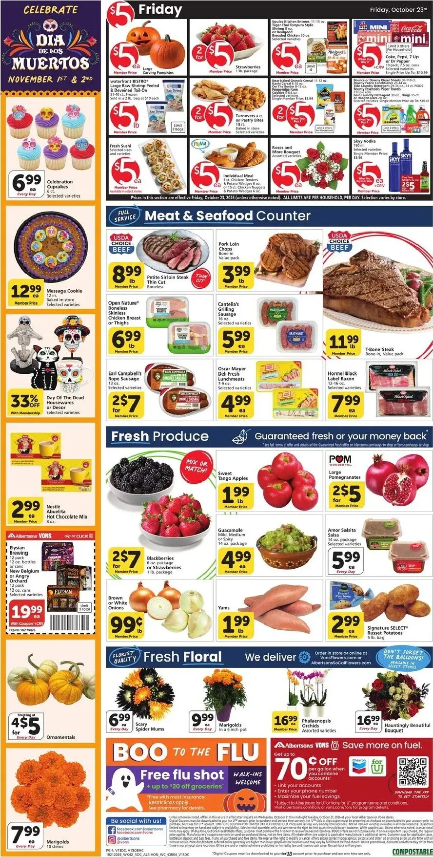 Weekly promotion Current Vons leaflet valid from Wednesday 10/21/2026 to Tuesday 10/27/2026 spanning from October 21 to October 27 2026 - Page 4 for Catalogue 365