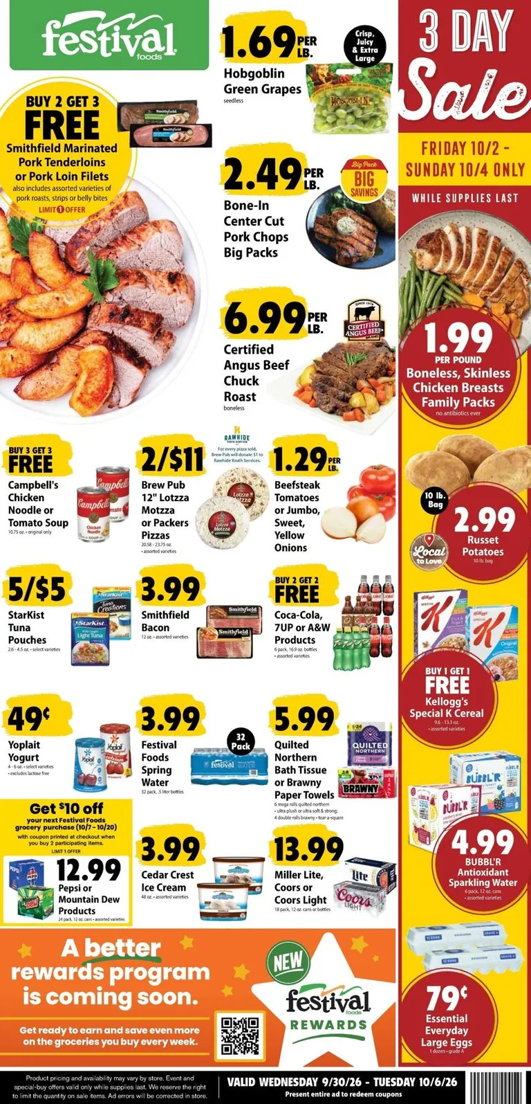 Weekly ad Current Fest Foods leaflet valid from Wednesday 09/30/2026 to Tuesday 10/06/2026 from September 30 to October 6 2026 - Page 1