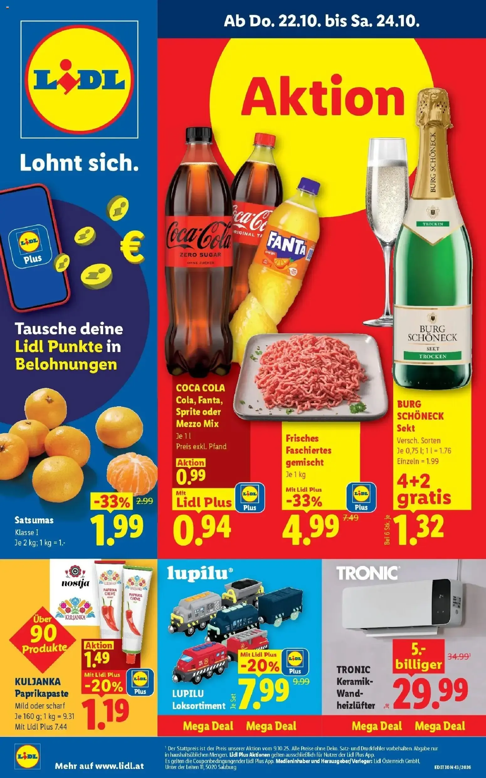 Lidl Flugblatt - Wien ab 18.10.2026 - Angebote ab donnerstag