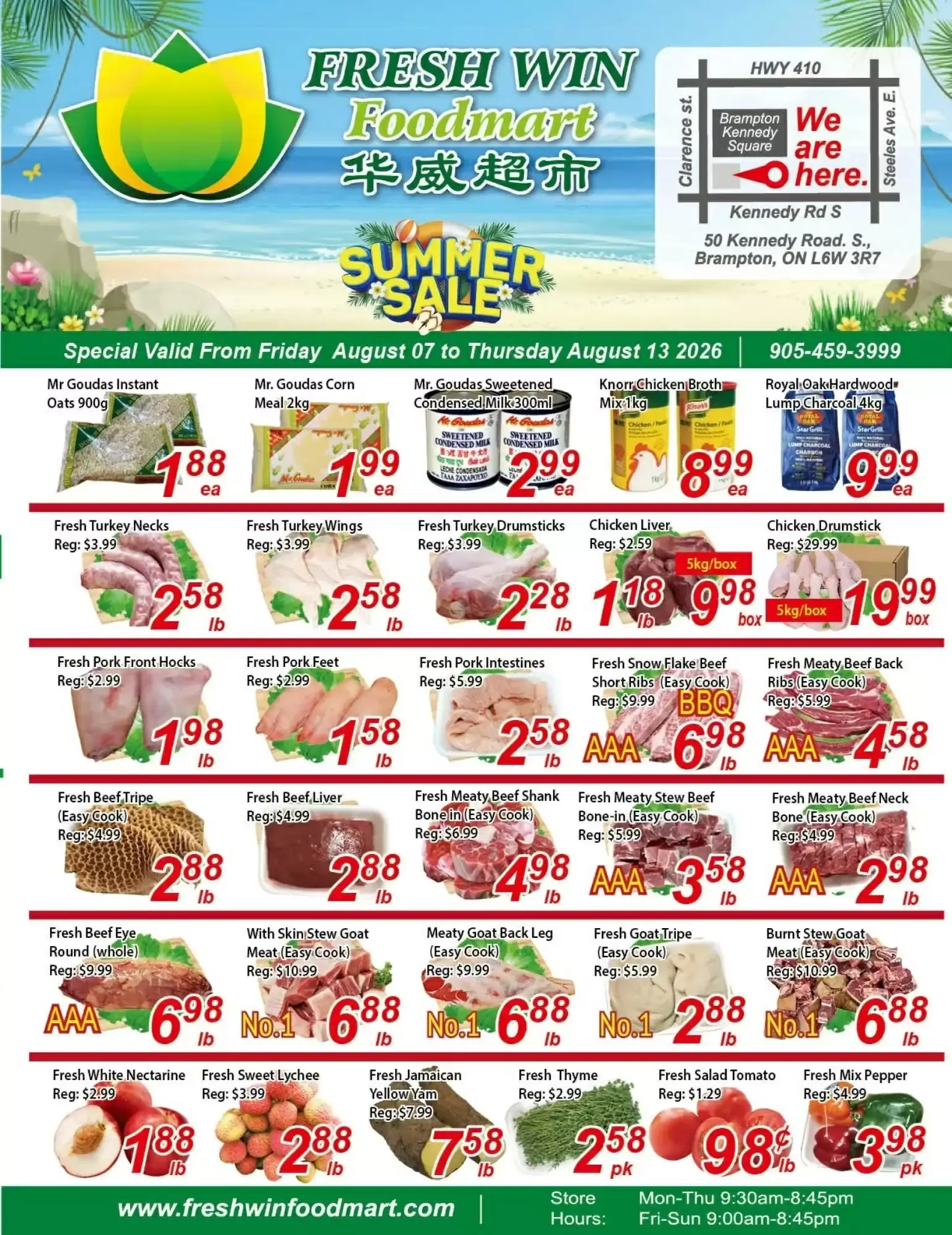 Fresh Win Foodmart - Summer Sale from August 7 to August 13 2026 - flyer page 1
