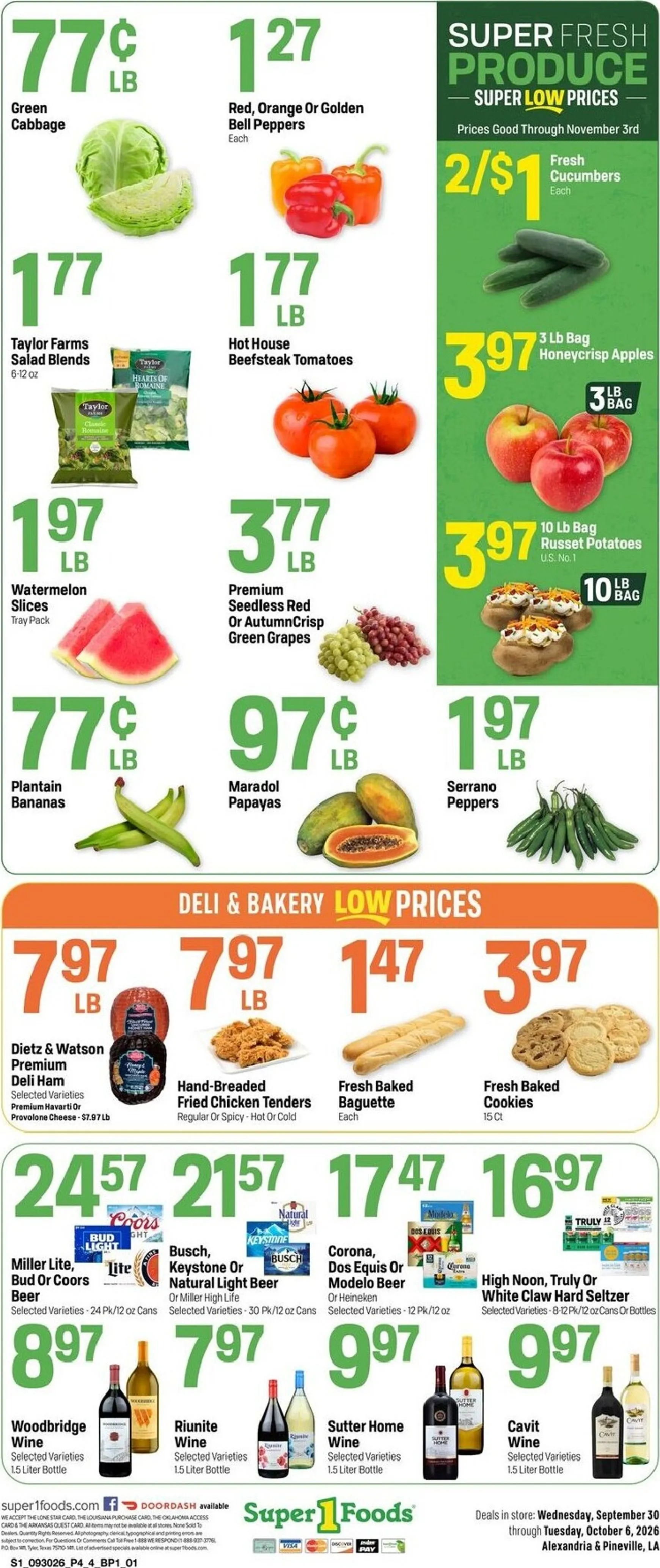 Weekly ad Current Super 1 Foods leaflet valid from Wednesday 09/30/2026 to Tuesday 10/06/2026 from September 30 to October 6 2026 - Page 4