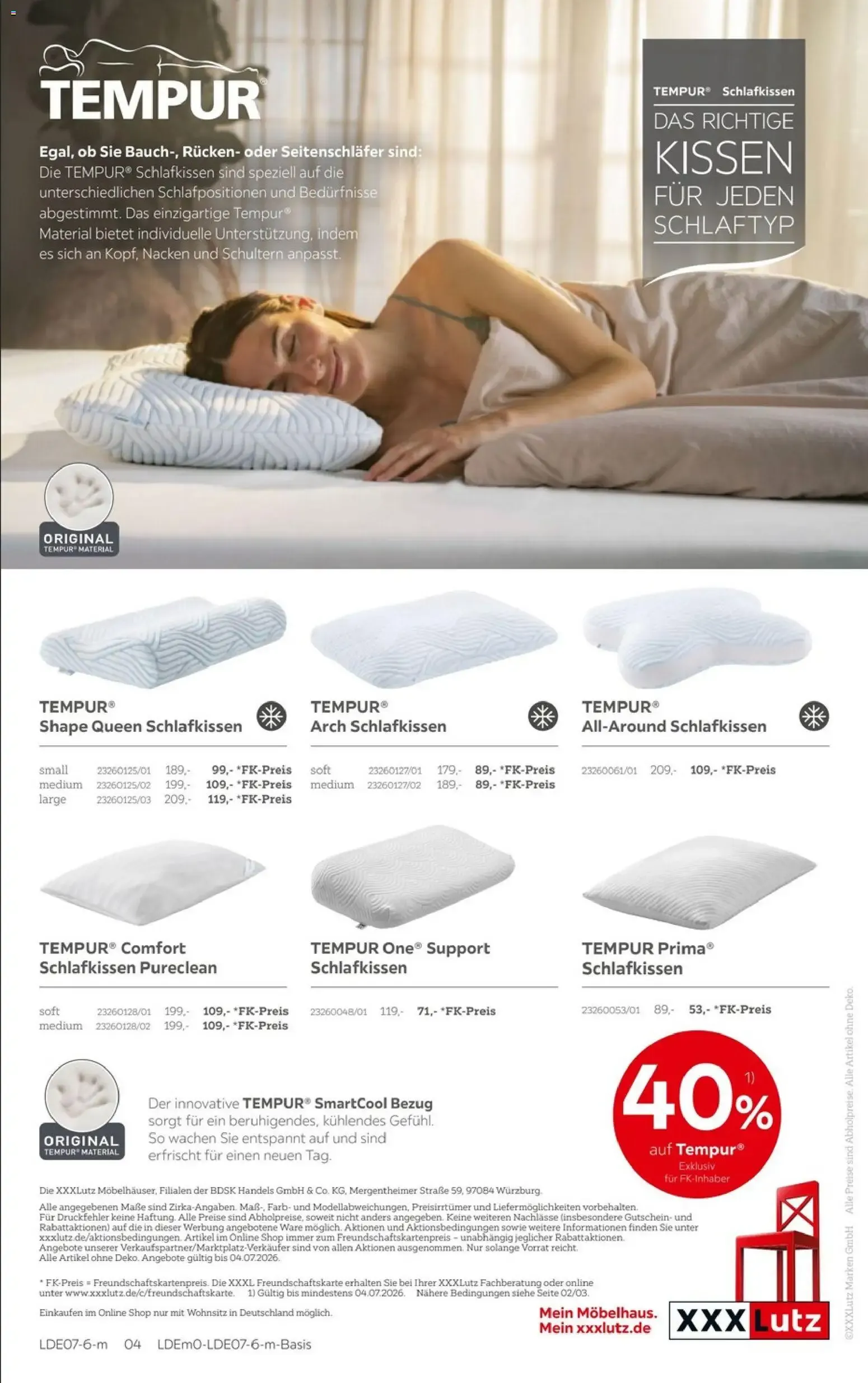 TEMPUR® Fachberatertage von 20. Juni bis 4. Juli 2026 - Prospekt seite 4