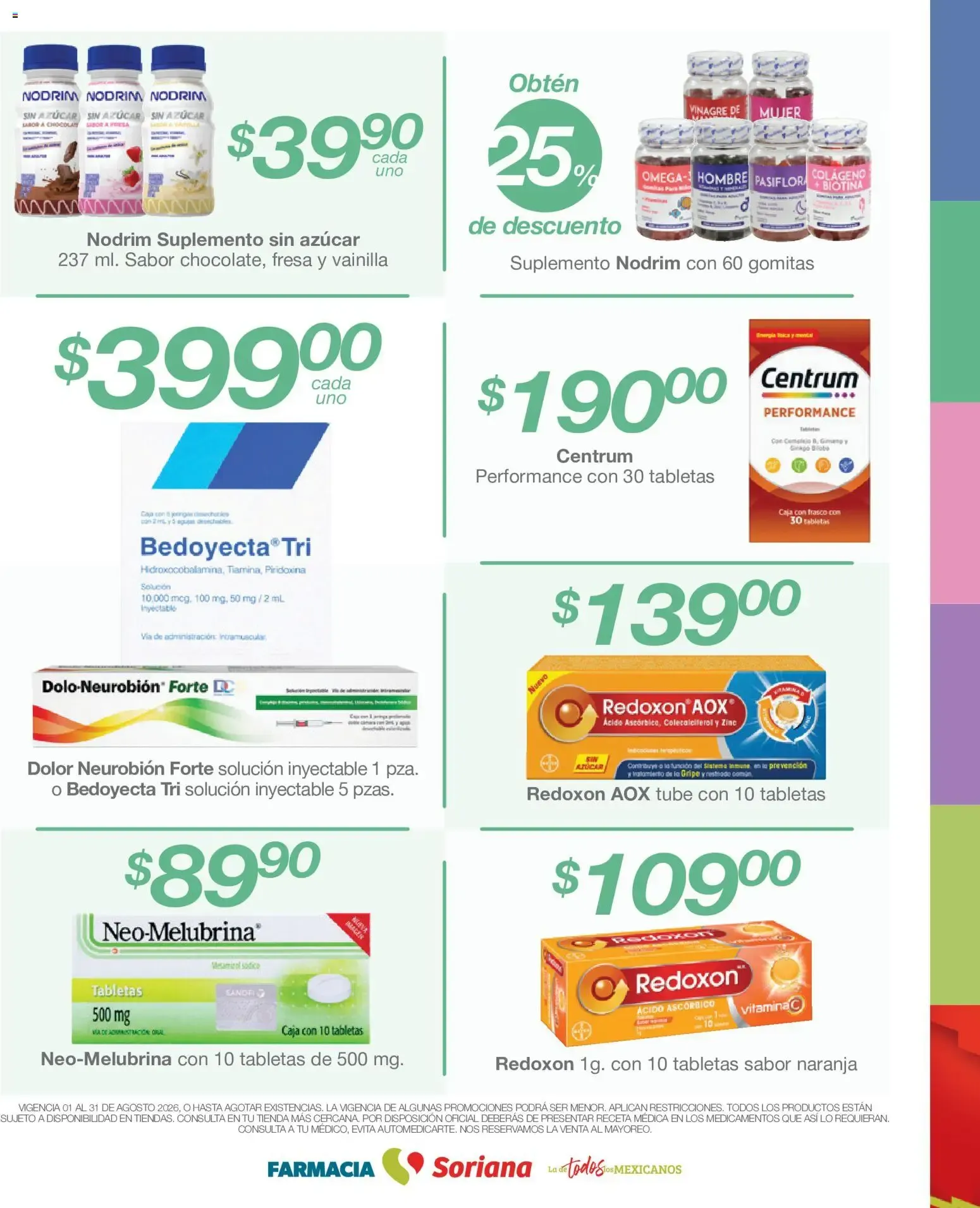 Catálogo de FARMACIA Soriana: Sueros Rehidratantes Nodrim 1 de agosto al 31 de agosto 2026 - Pagina 3